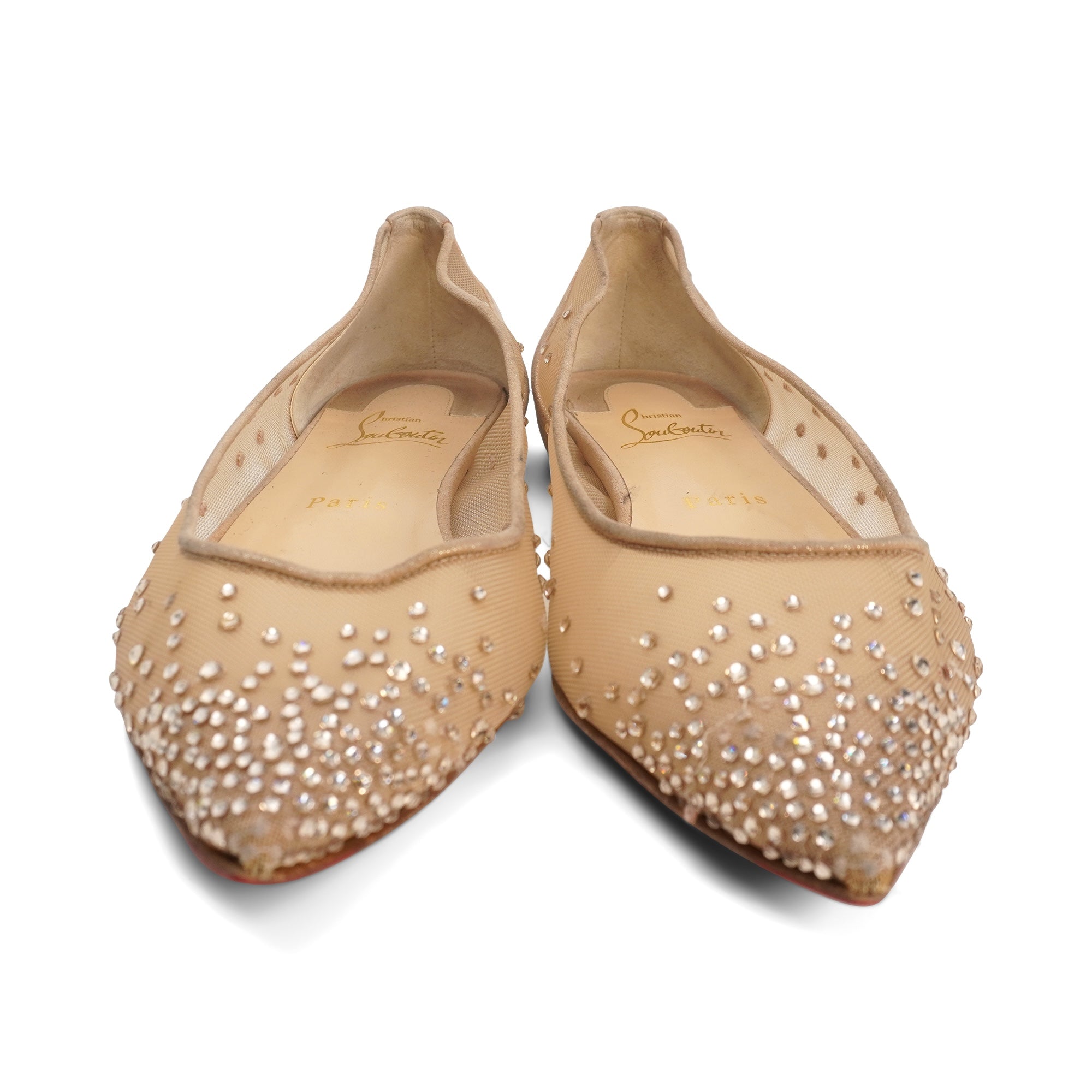 Christian Louboutin 'Follies Strass' Ballet Flats - Women's 38.5