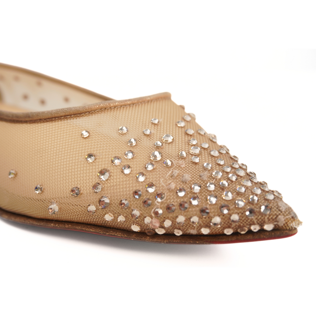 Christian Louboutin 'Follies Strass' Ballet Flats - Women's 38.5