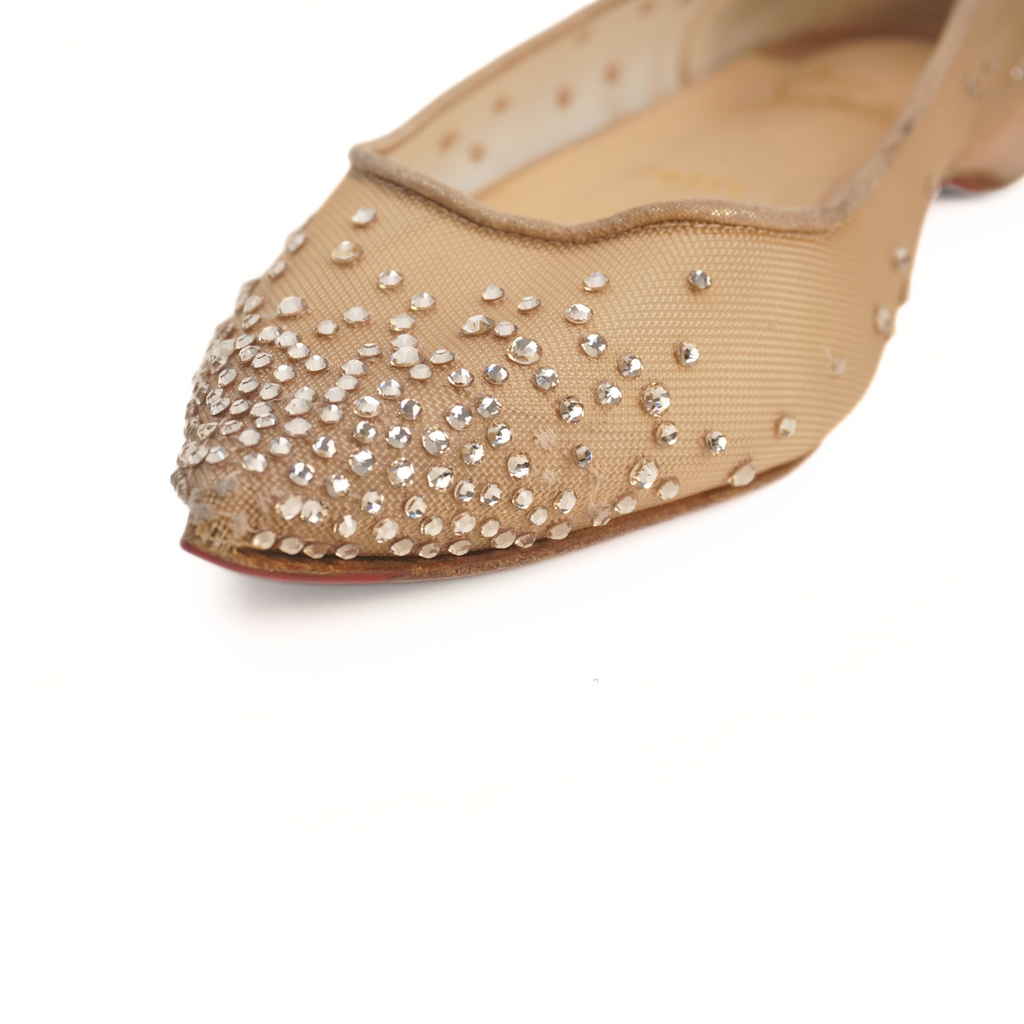 Christian Louboutin 'Follies Strass' Ballet Flats - Women's 38.5