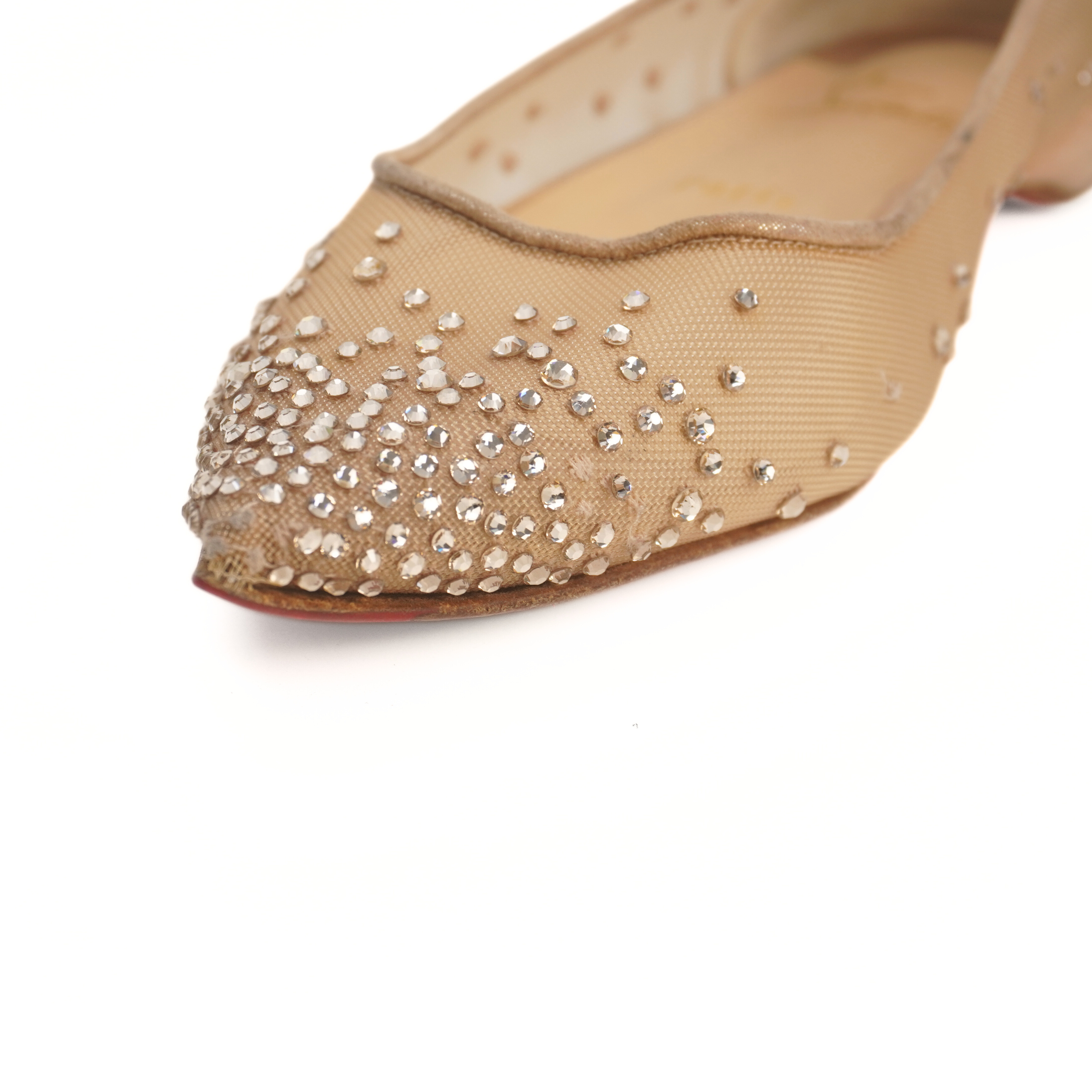 Christian Louboutin 'Follies Strass' Ballet Flats - Women's 38.5