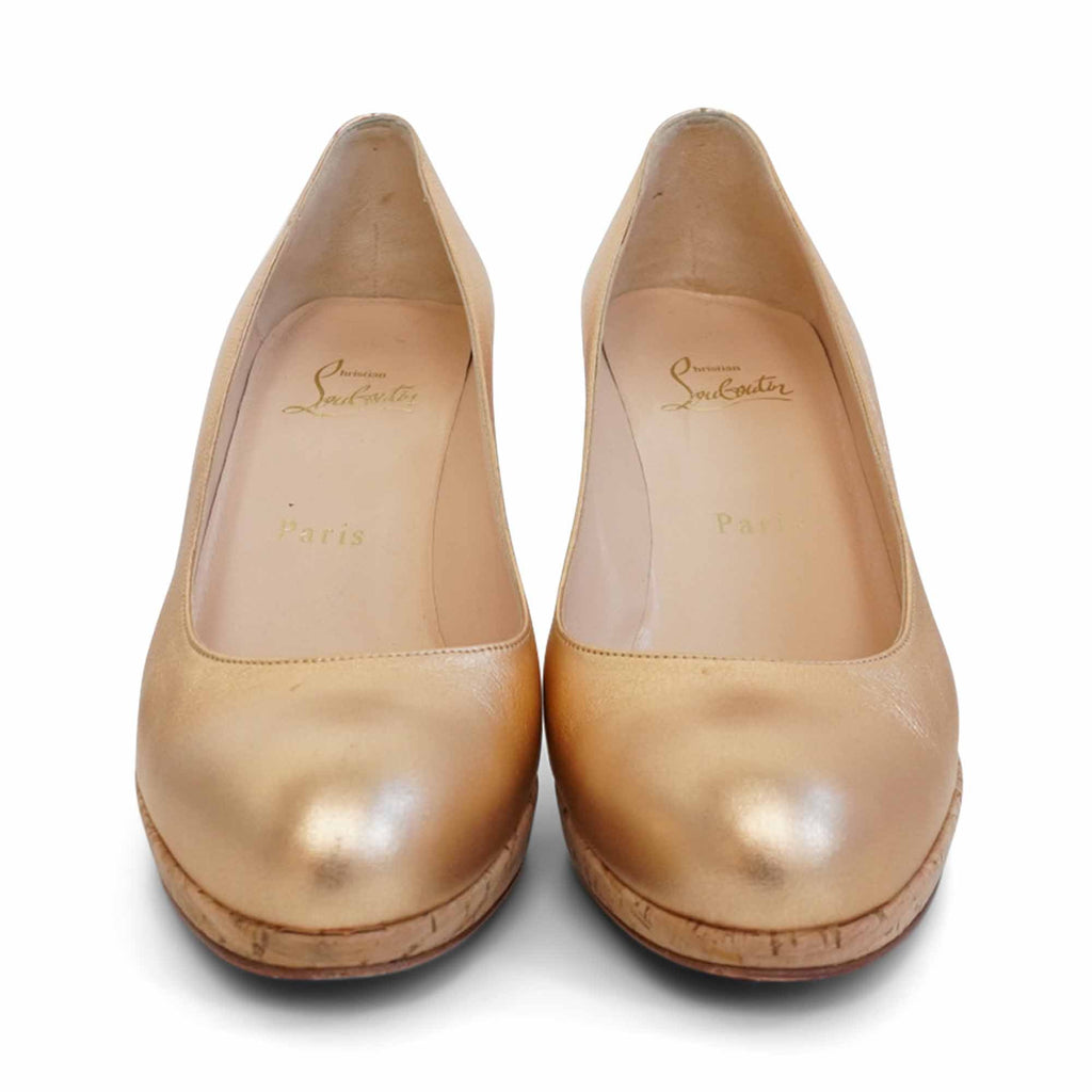 Christian Louboutin 'Simple' Metallic Pumps - Women's 38