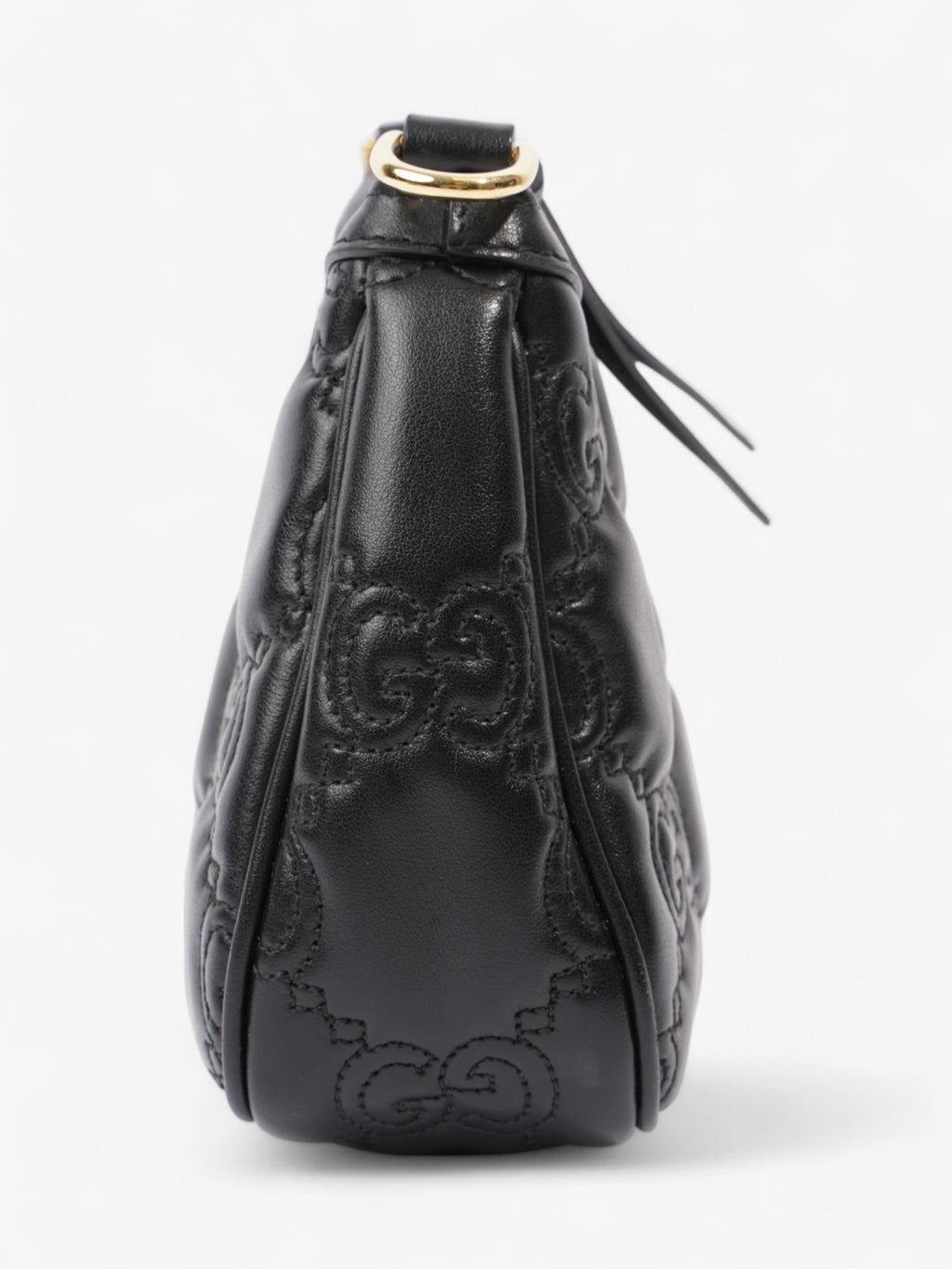 Gucci GG Shoulder Bag Black Matelasse Leather Small