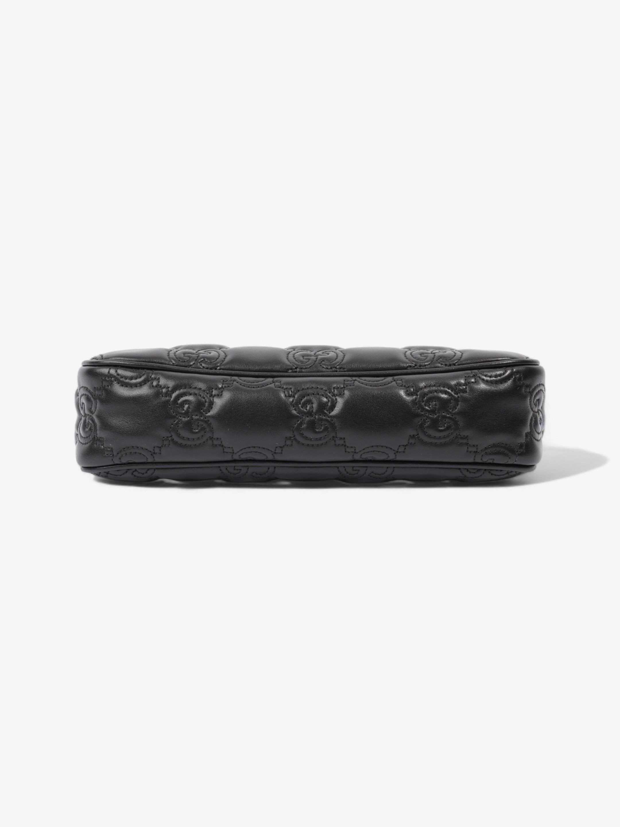 Gucci GG Shoulder Bag Black Matelasse Leather Small