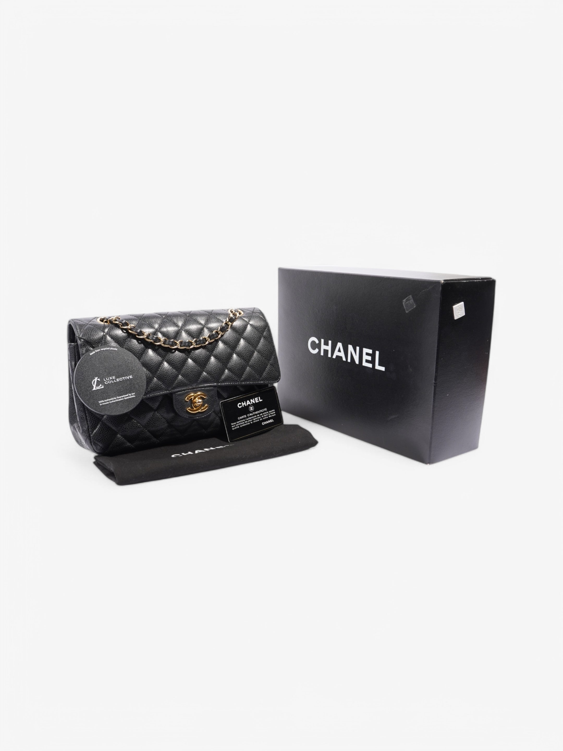 Chanel Classic Double Flap Black Caviar Leather Small