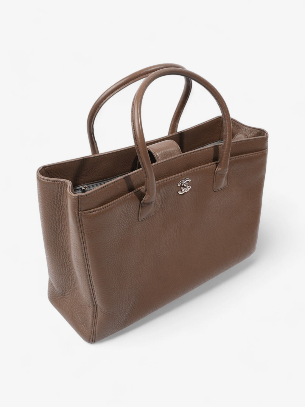 Chanel Executive Cerf Tote Brown Leather