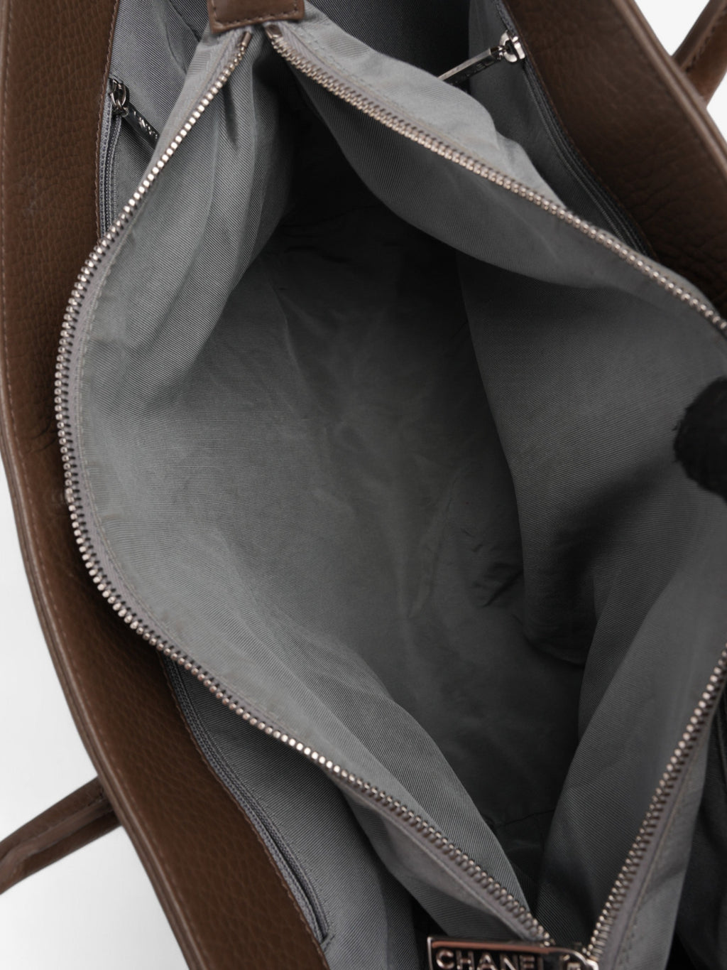 Chanel Executive Cerf Tote Brown Leather