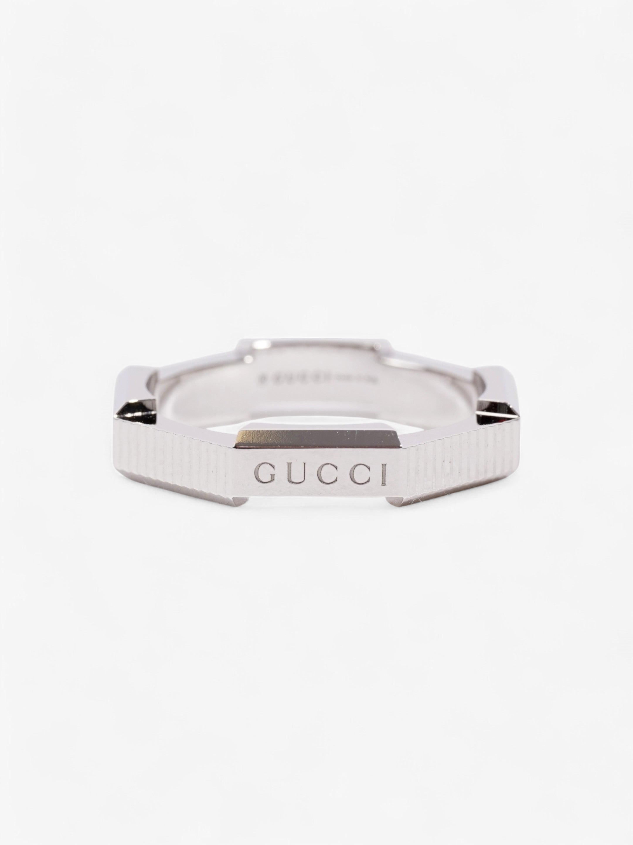 Gucci Link To Love Ring White White Gold 12 (52mm)