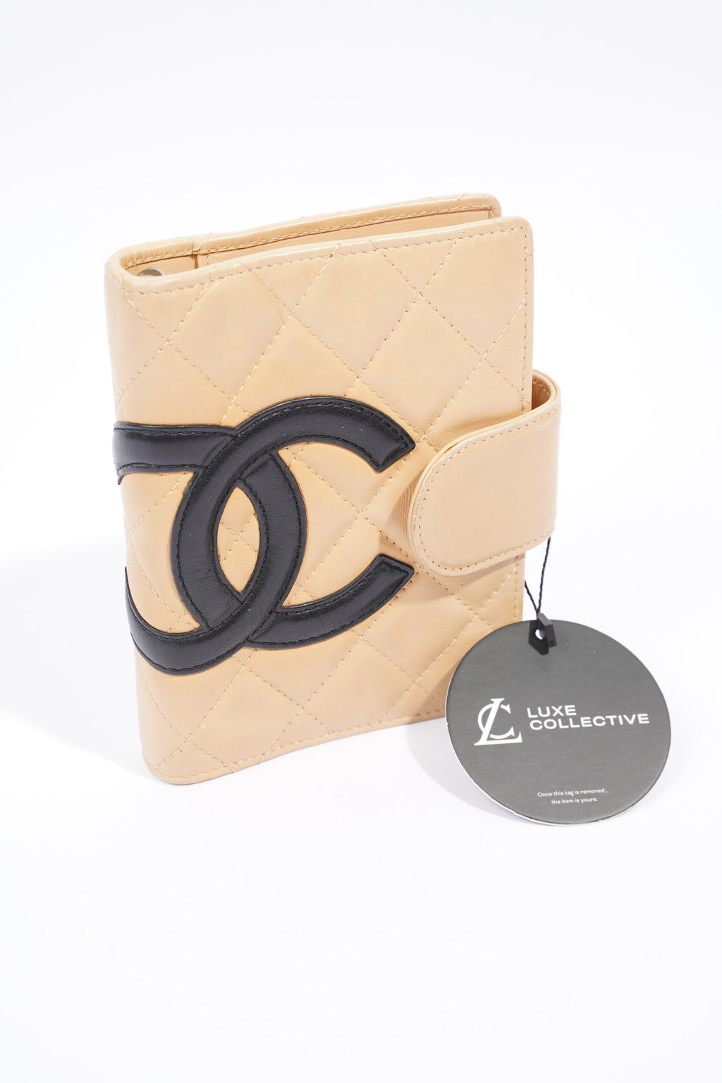 Chanel Diary Planner Beige / Black CC Lambskin Leather