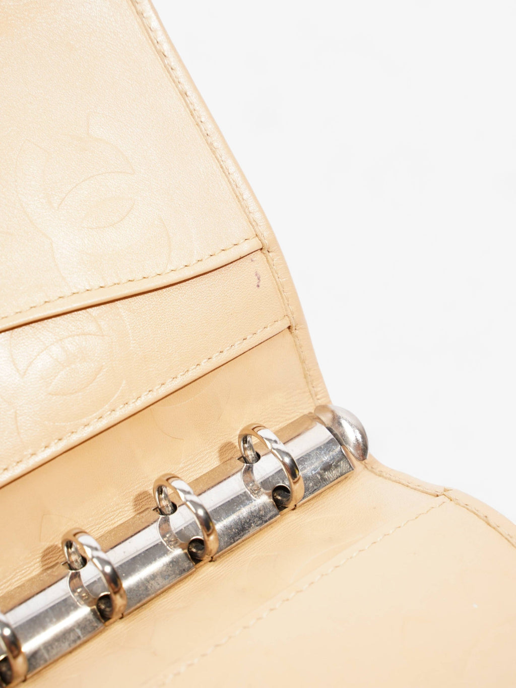 Chanel Diary Planner Beige / Black CC Lambskin Leather