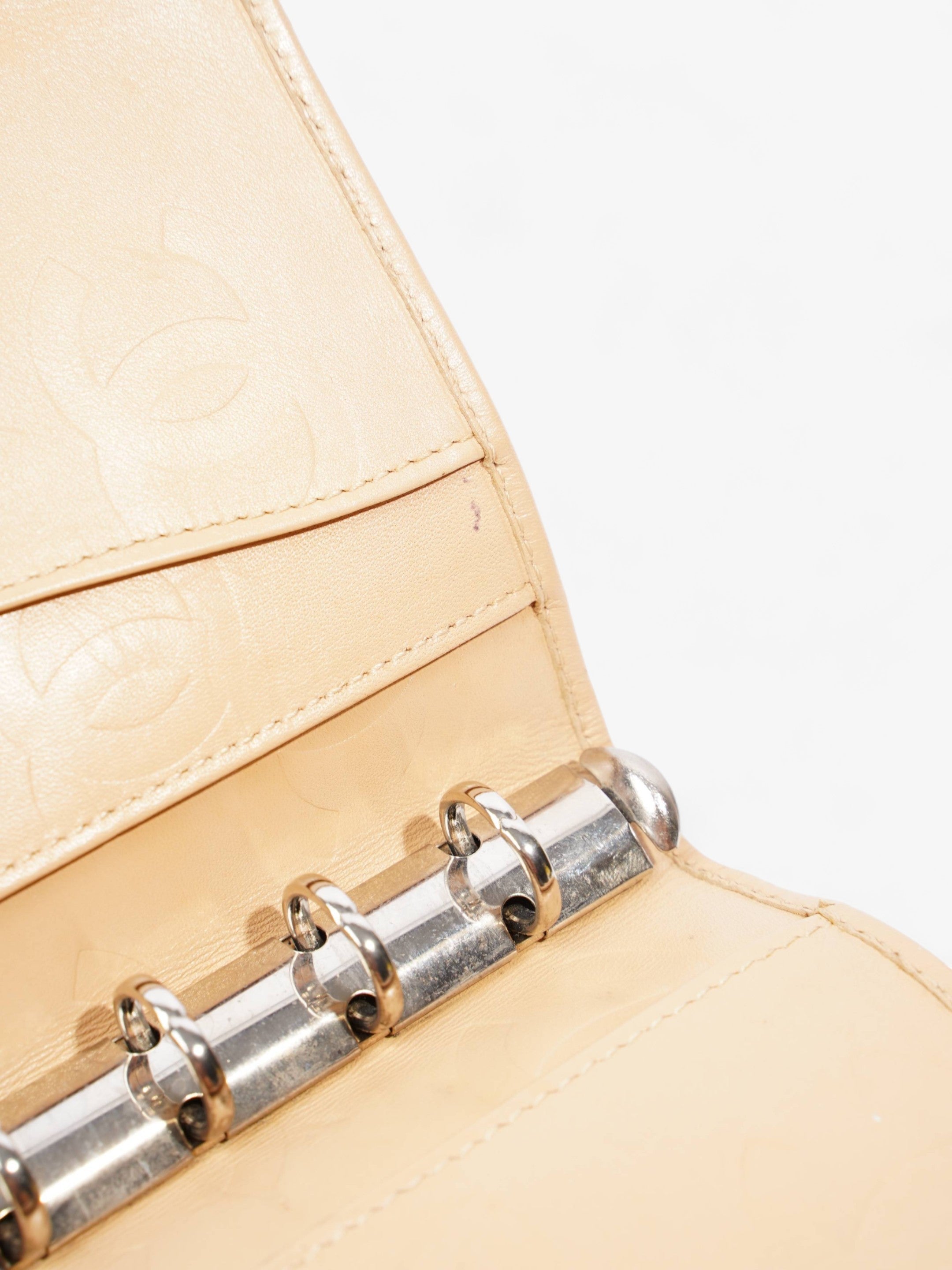 Chanel Diary Planner Beige / Black CC Lambskin Leather