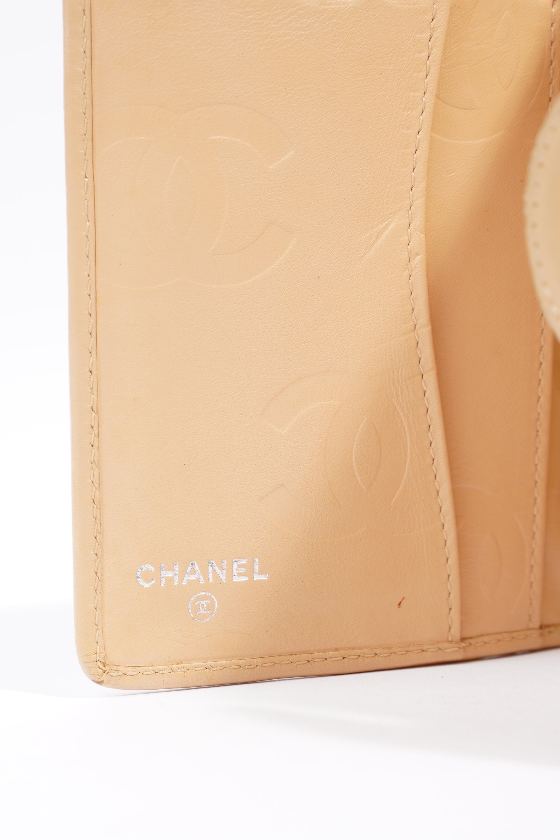 Chanel Diary Planner Beige / Black CC Lambskin Leather