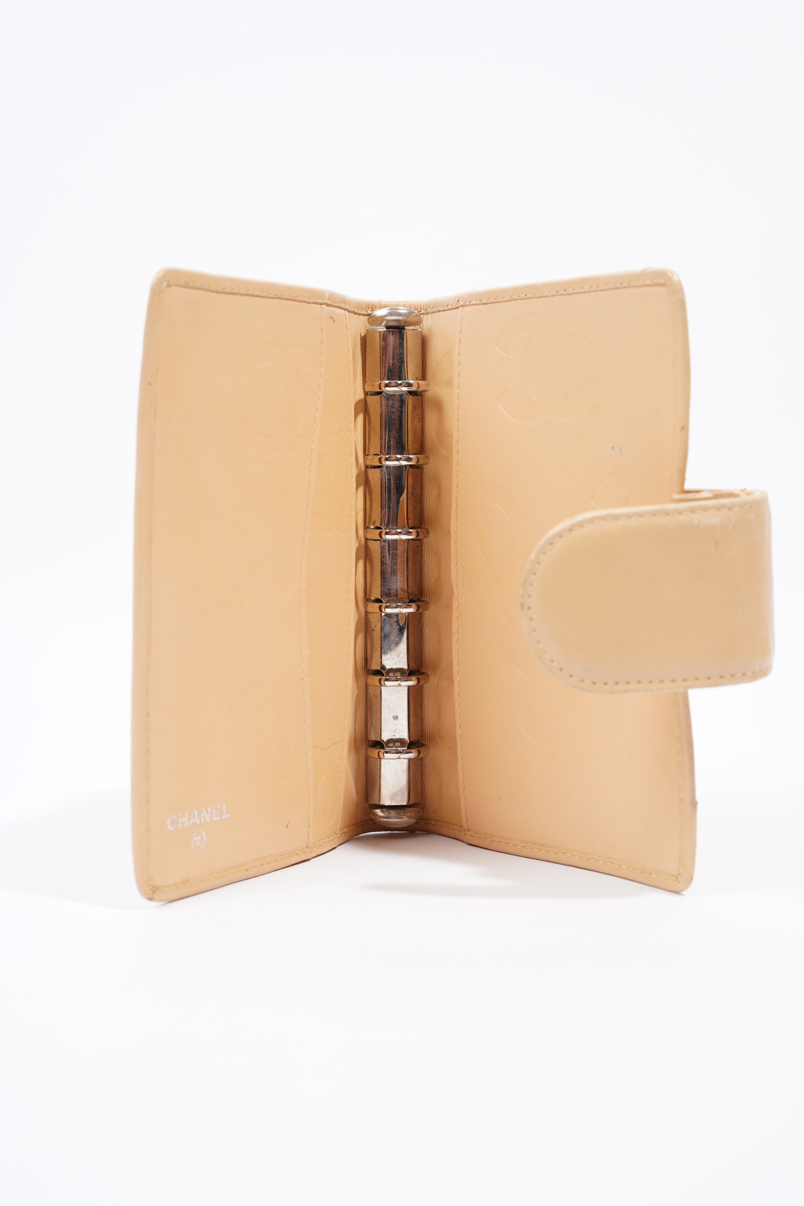 Chanel Diary Planner Beige / Black CC Lambskin Leather