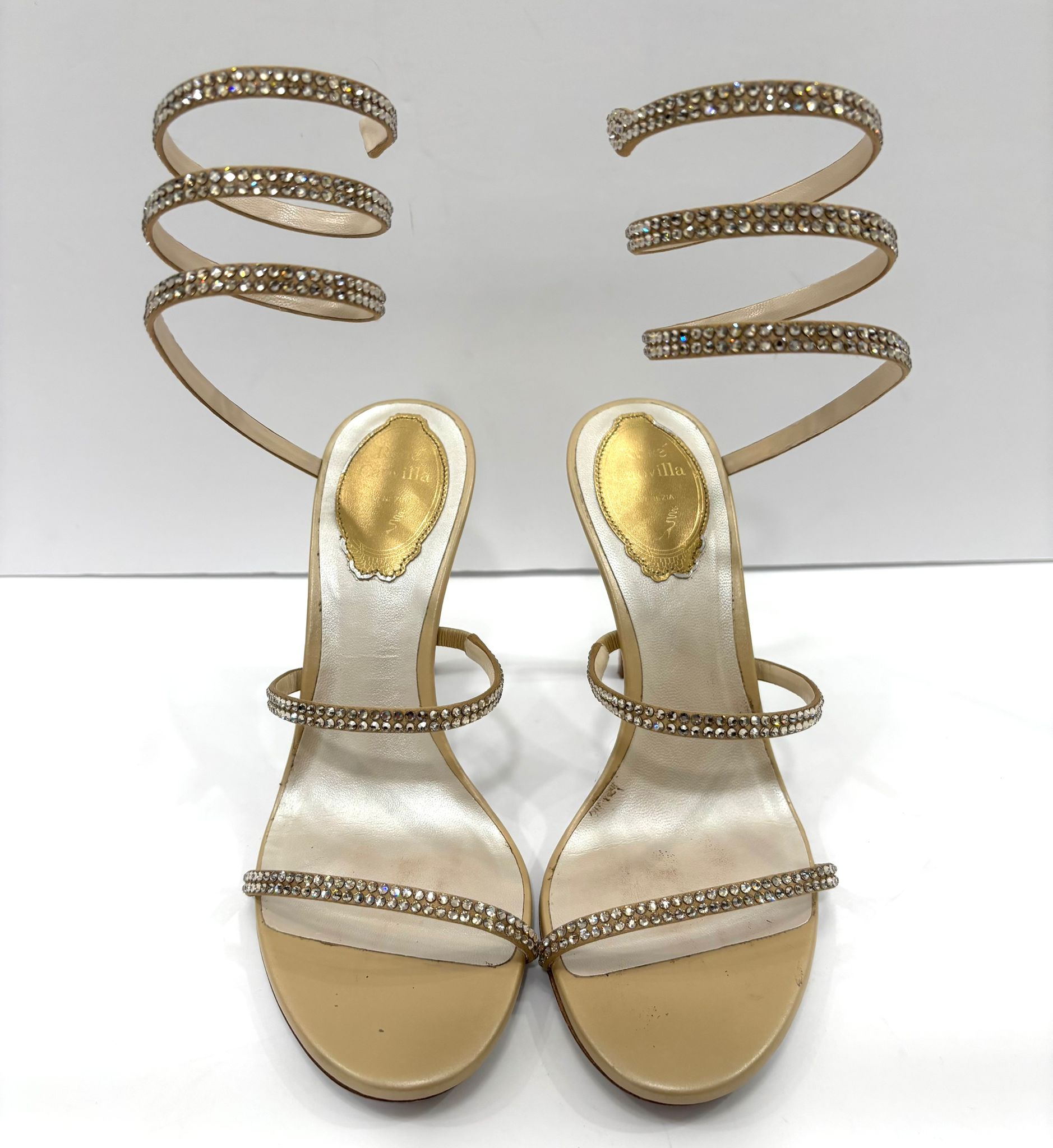 RENE CAOVILLA CLEO JEWELED HEELS
