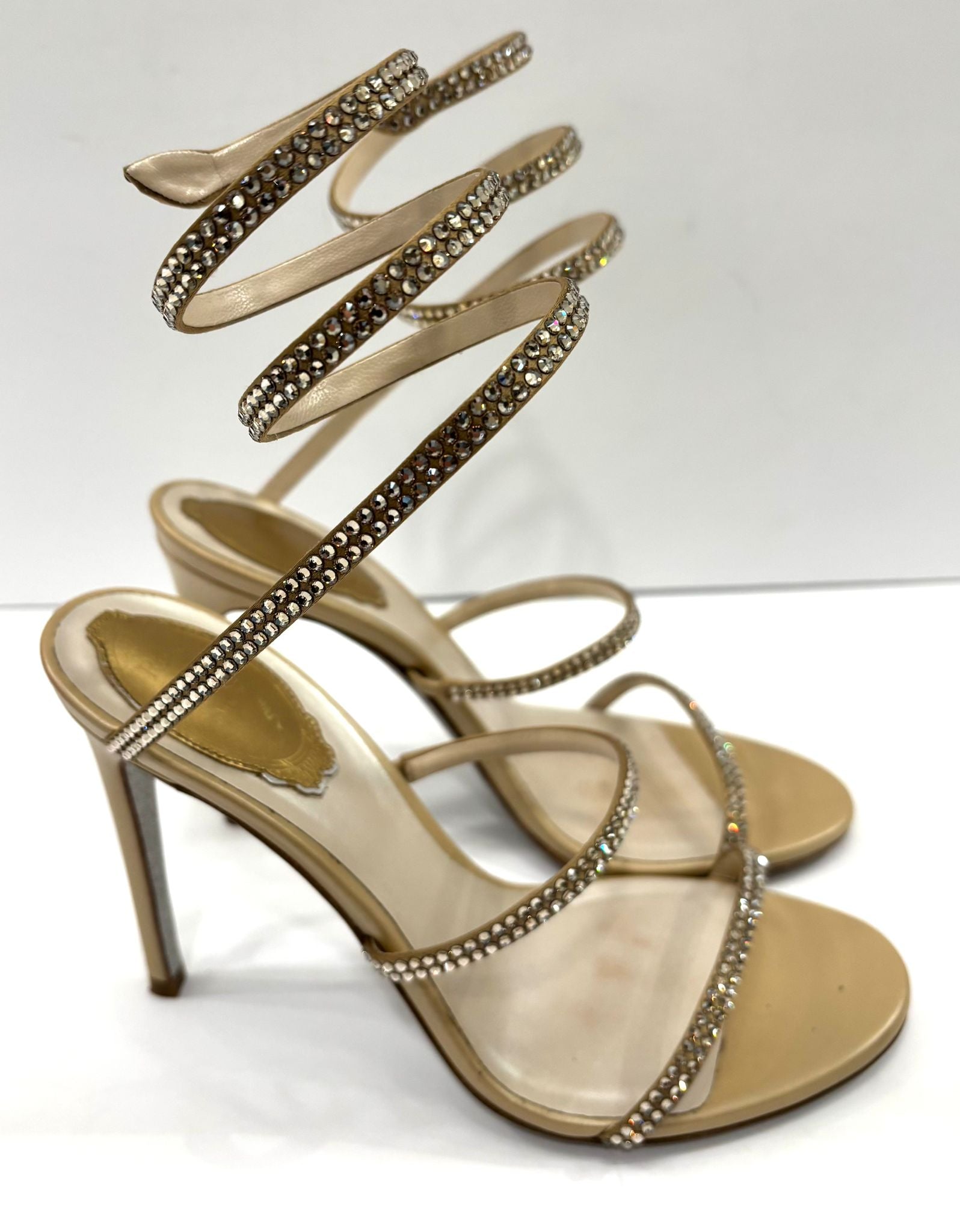 RENE CAOVILLA CLEO JEWELED HEELS