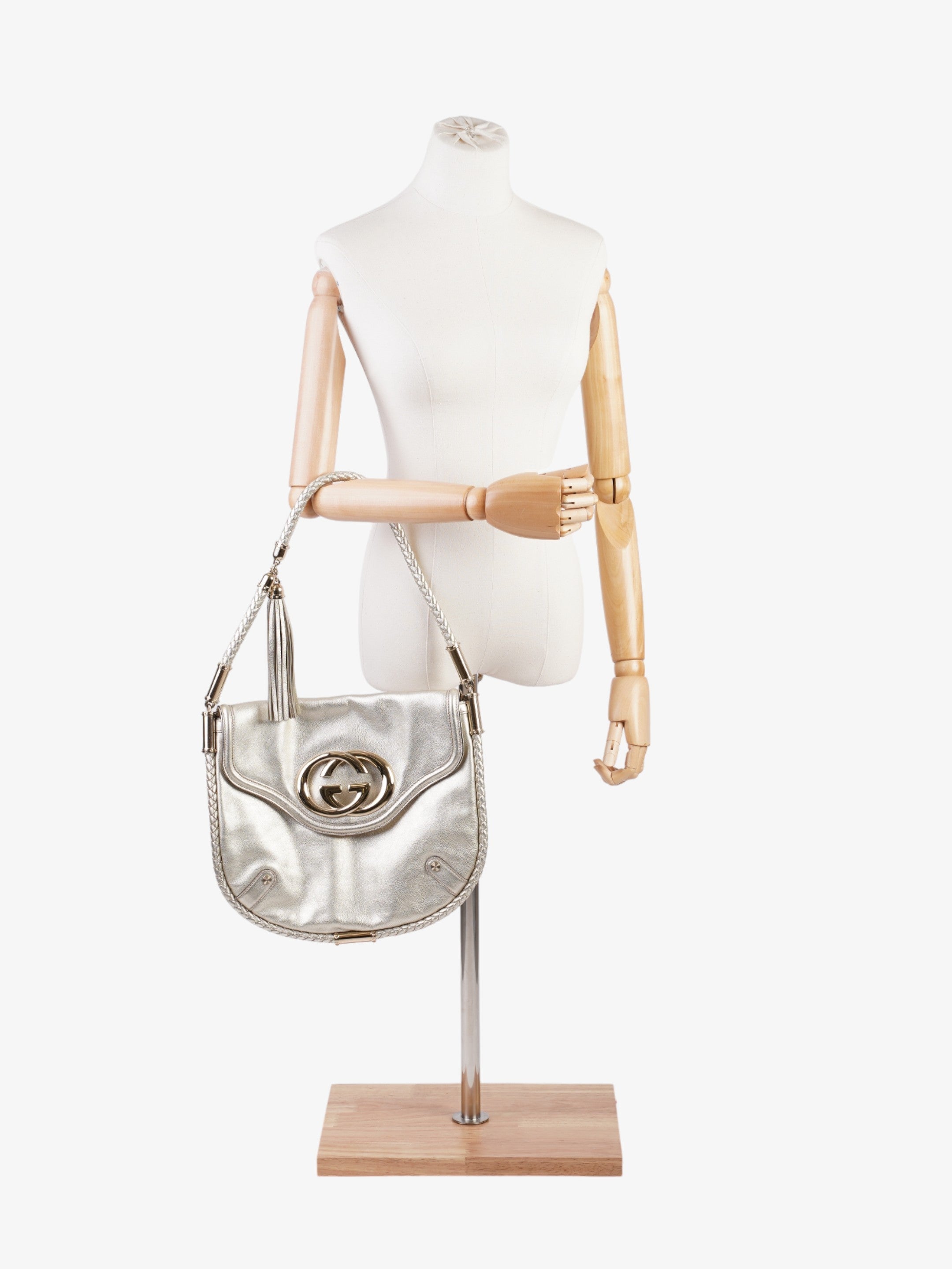 Gucci Tassel Flap Light Gold Leather