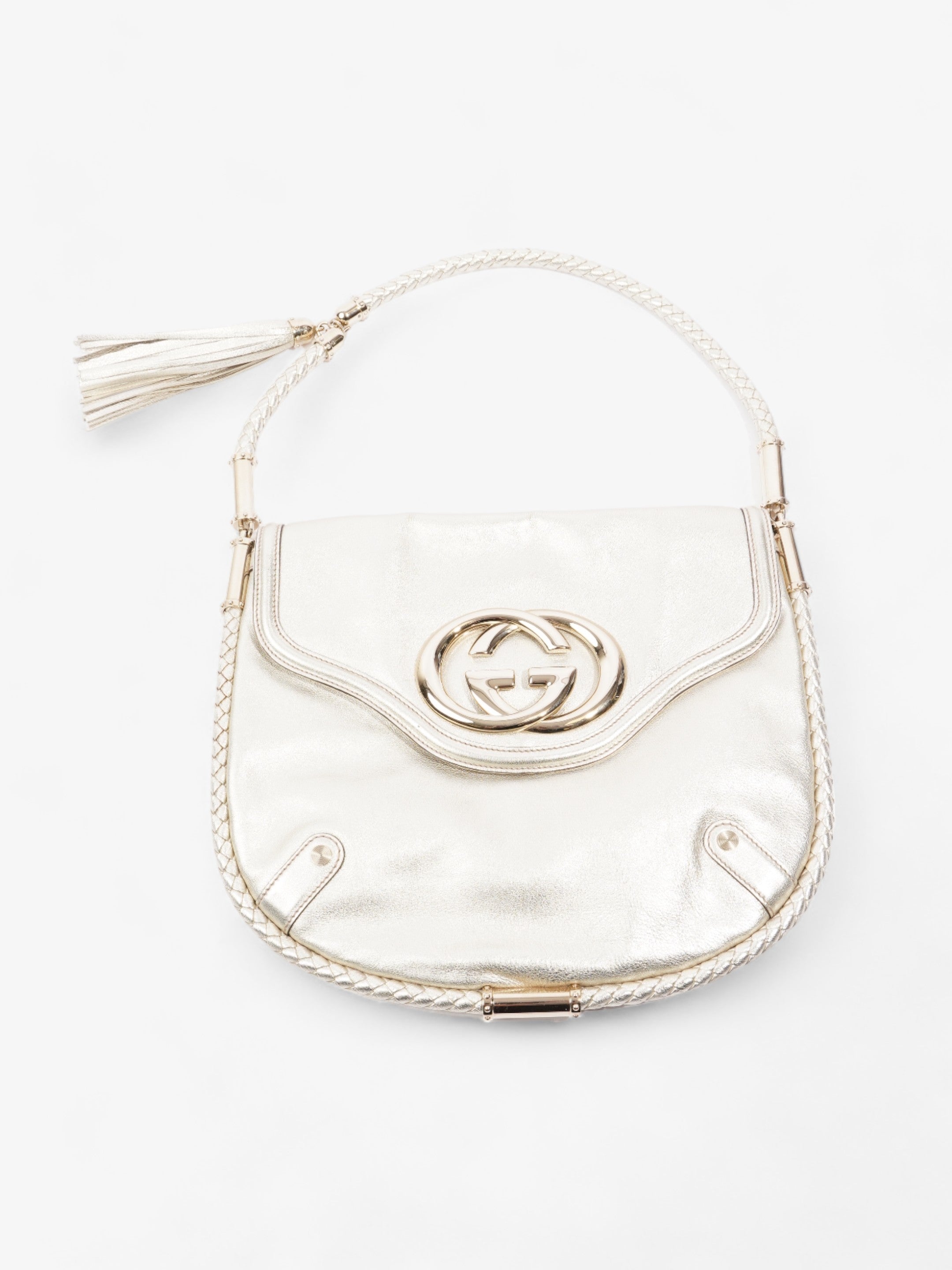 Gucci Tassel Flap Light Gold Leather