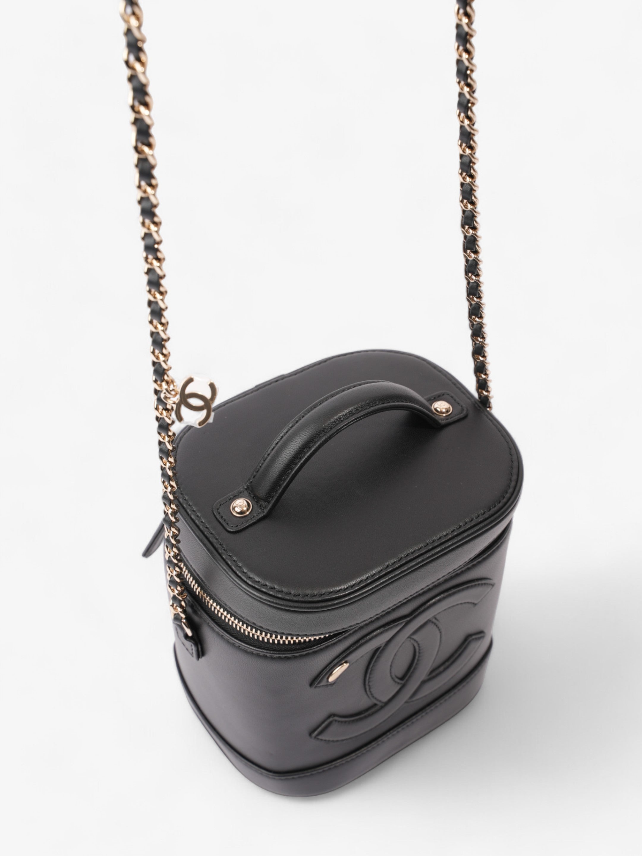Chanel Coco Vanity Bag Black Caviar Leather