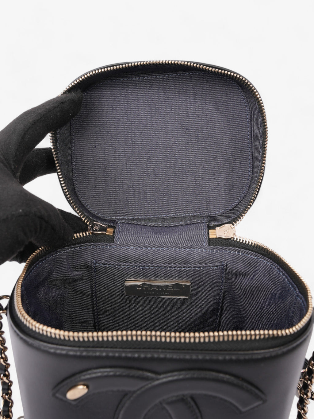 Chanel Coco Vanity Bag Black Caviar Leather