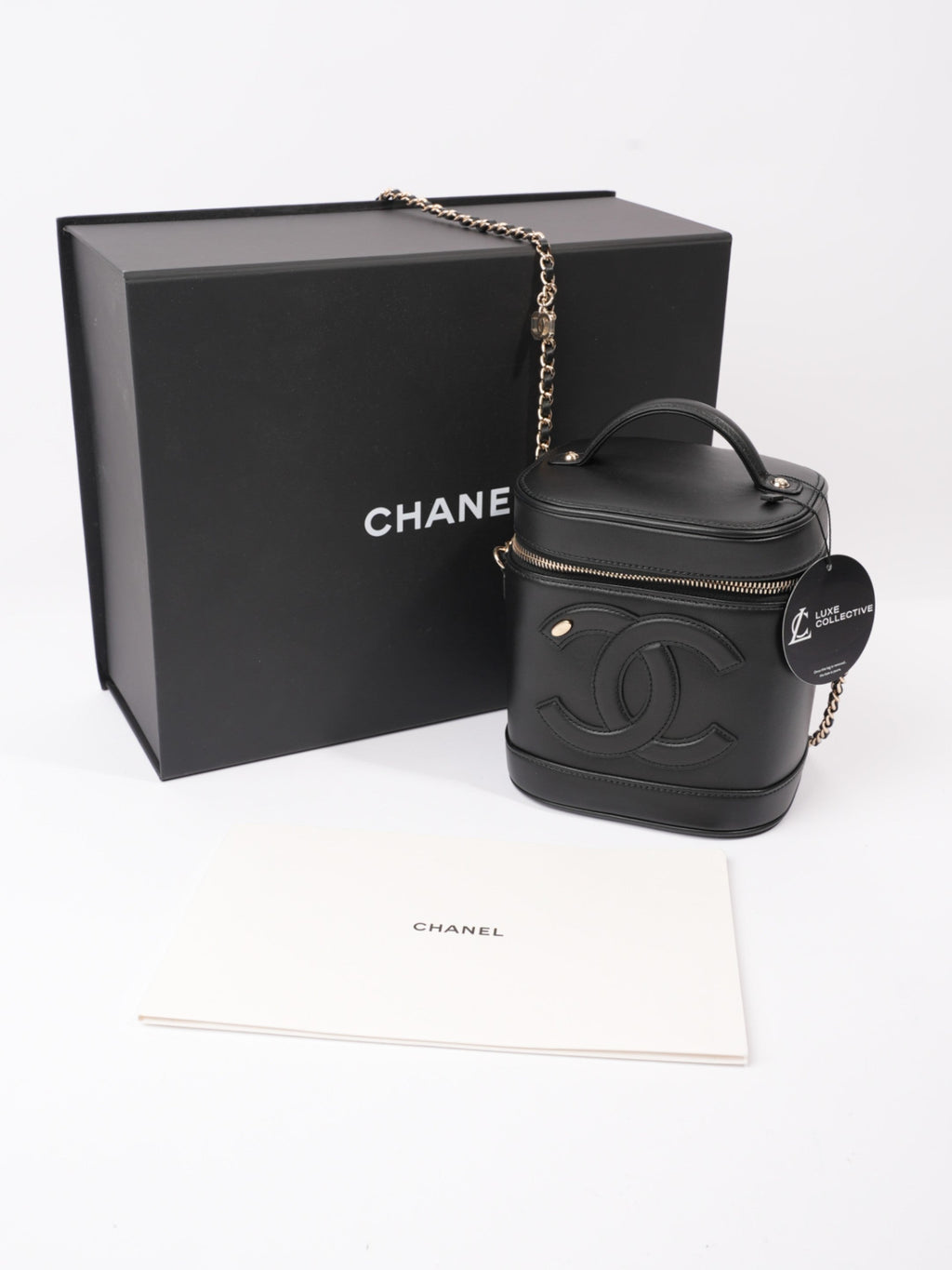 Chanel Coco Vanity Bag Black Caviar Leather