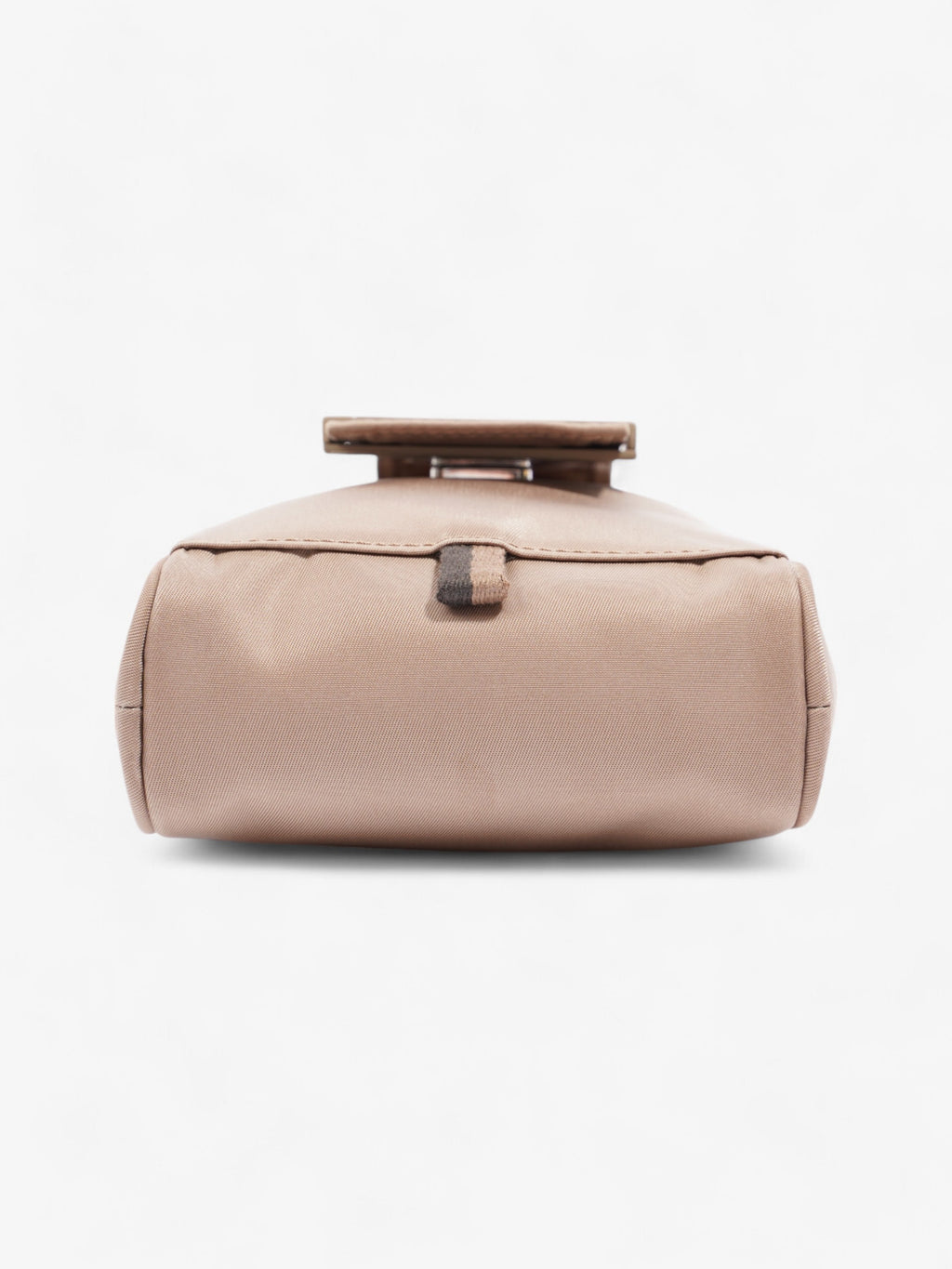 Fendi Logo Plaque Messenger Bag Beige Nylon