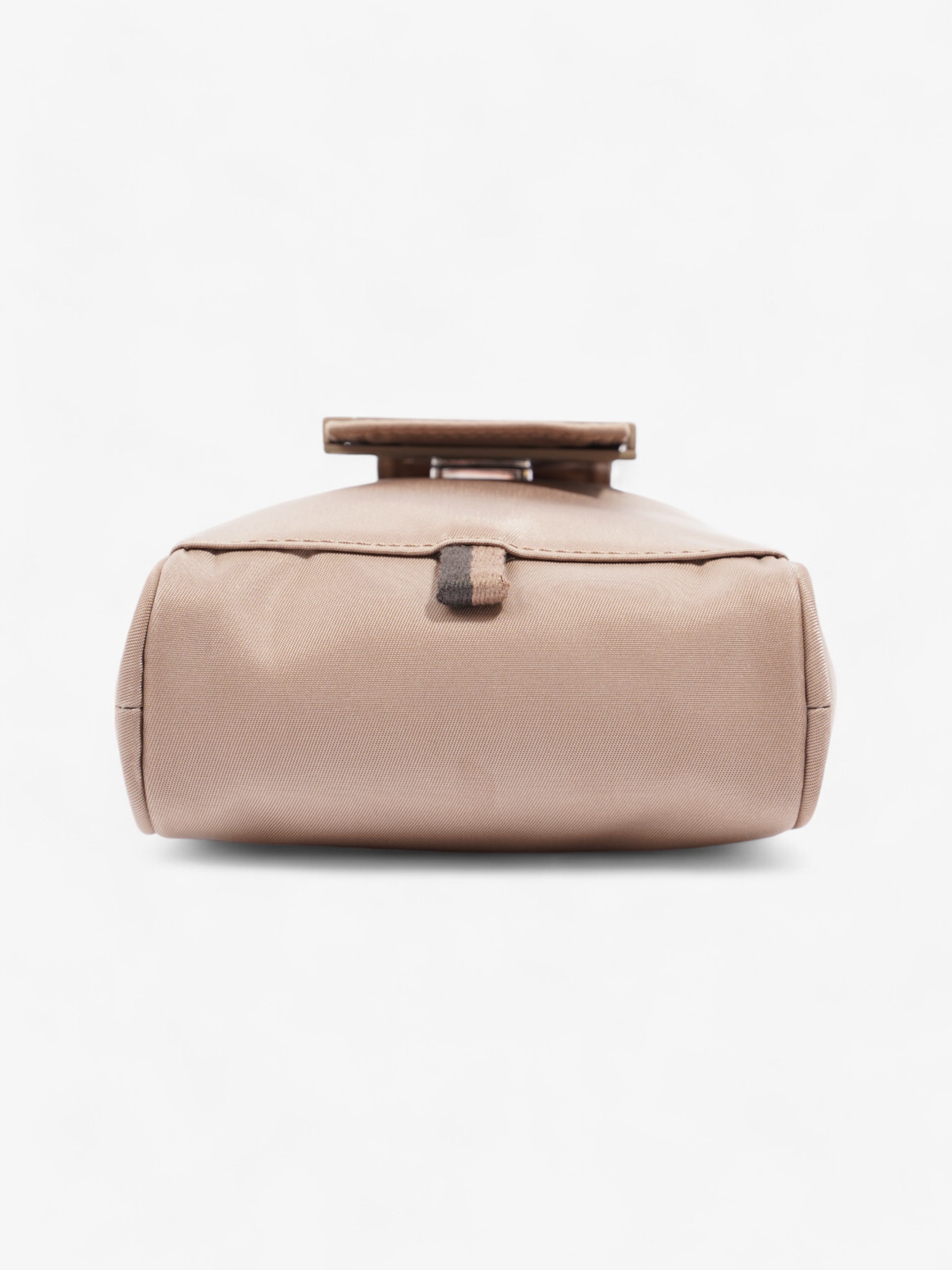Fendi Logo Plaque Messenger Bag Beige Nylon