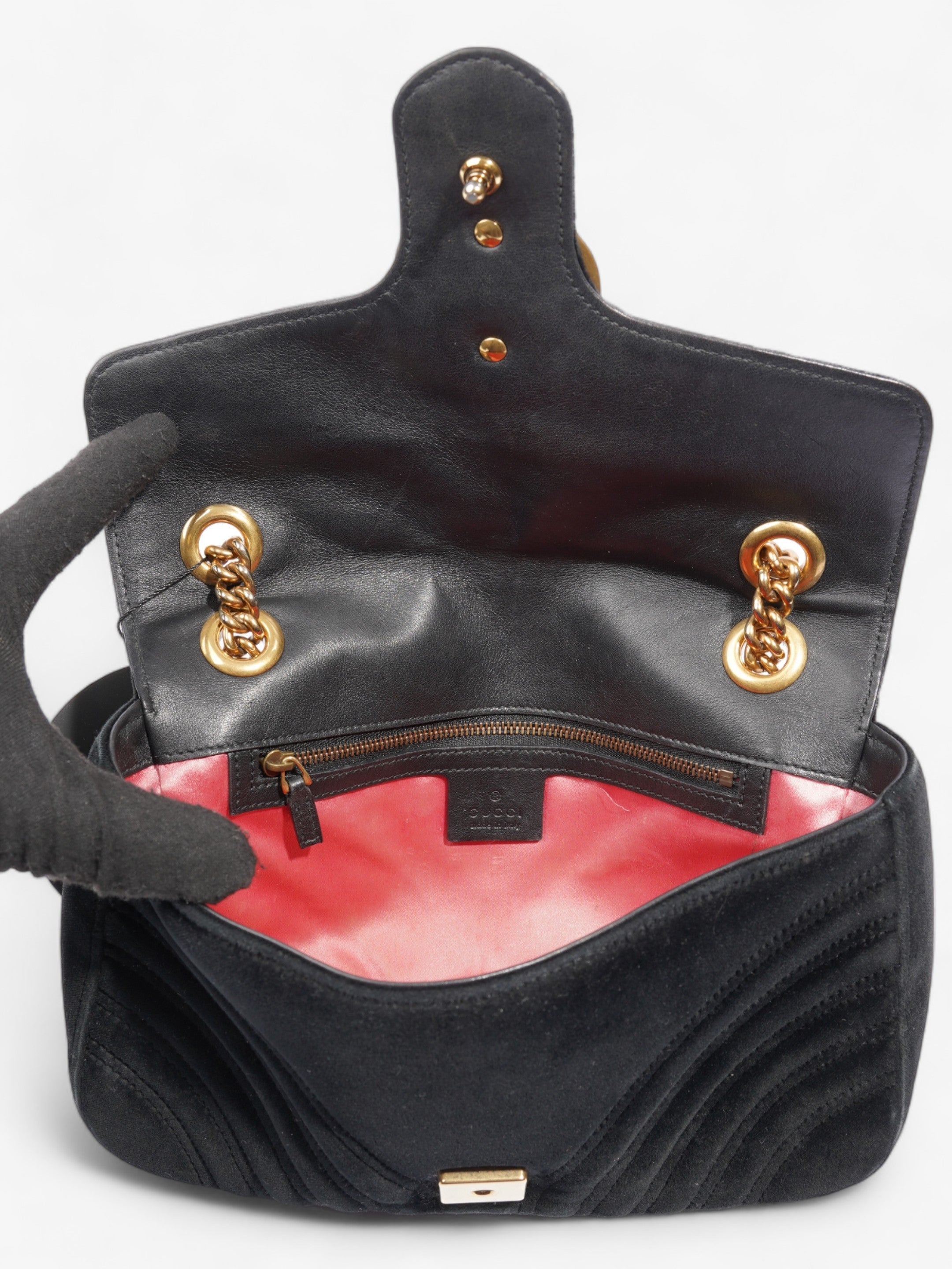 Gucci GG Marmont Black Velvet Small