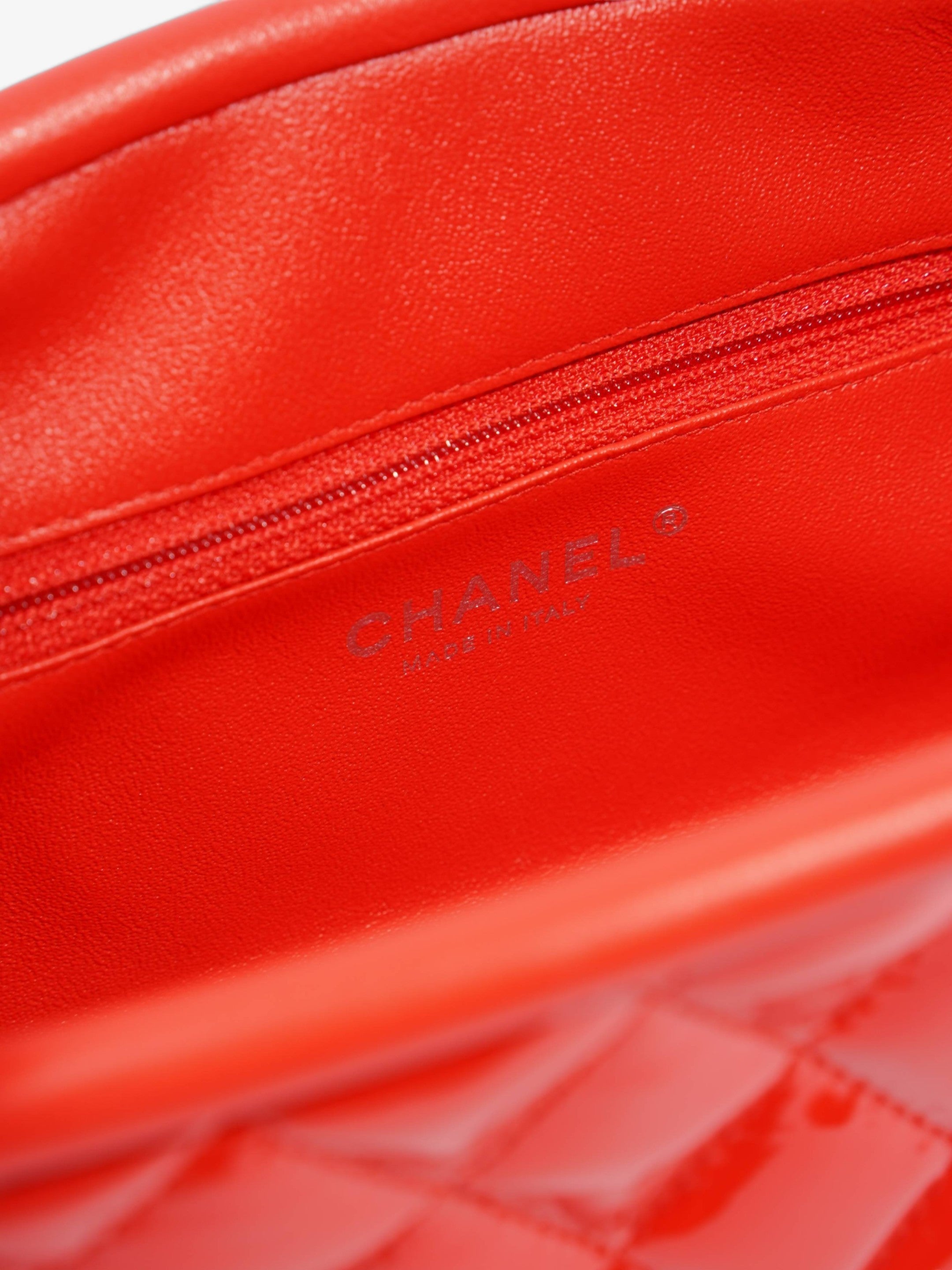 Chanel Timeless Clutch Red Patent Leather