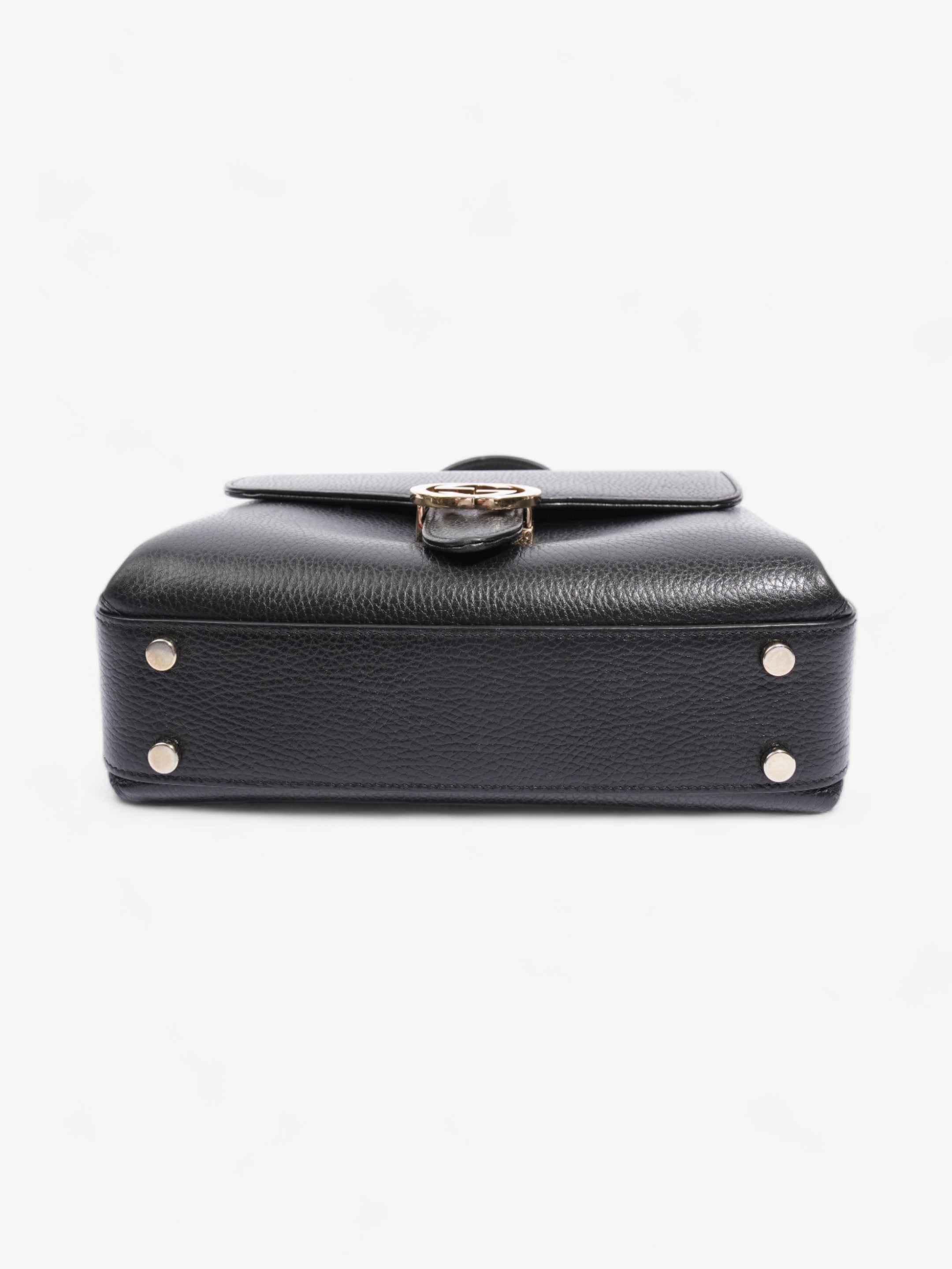 Gucci Interlocking G Shoulder Black Leather