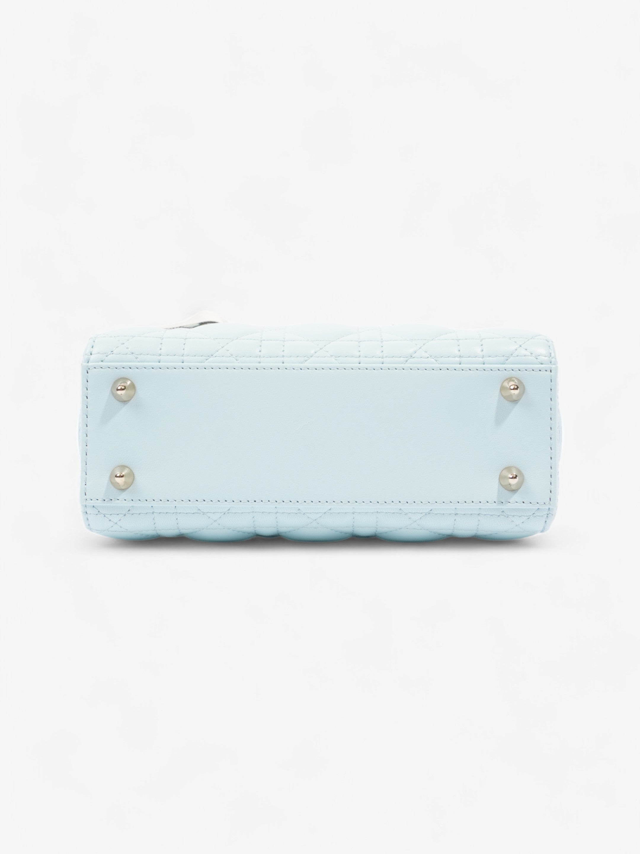 Christian Dior Lady Dior Pale Blue Lambskin Leather Small