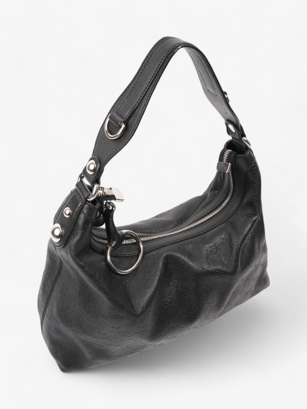 Gucci Shoulder Bag Black Leather