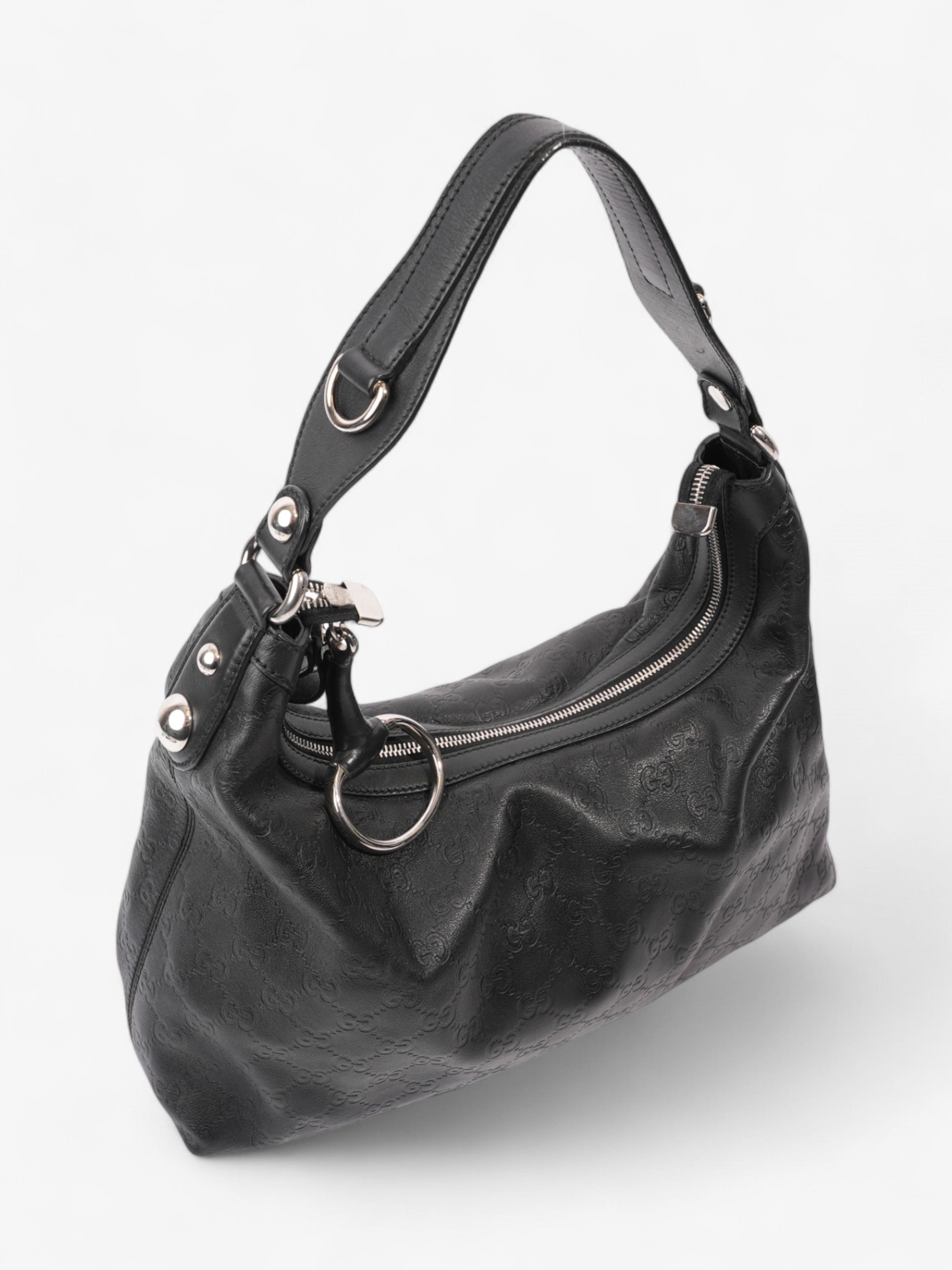 Gucci Shoulder Bag Black Leather