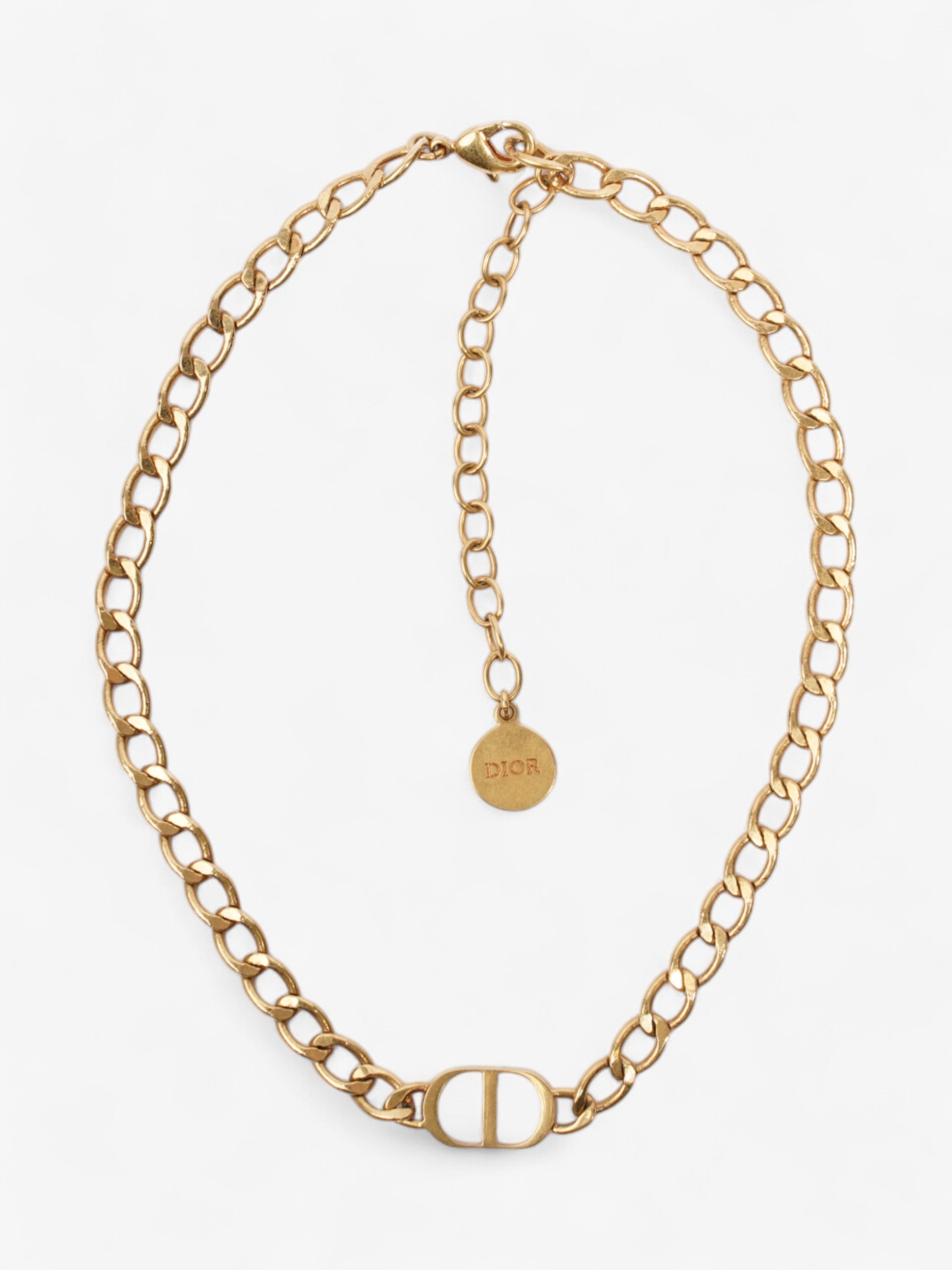 Christian Dior CD Chain Choker Gold Base Metal