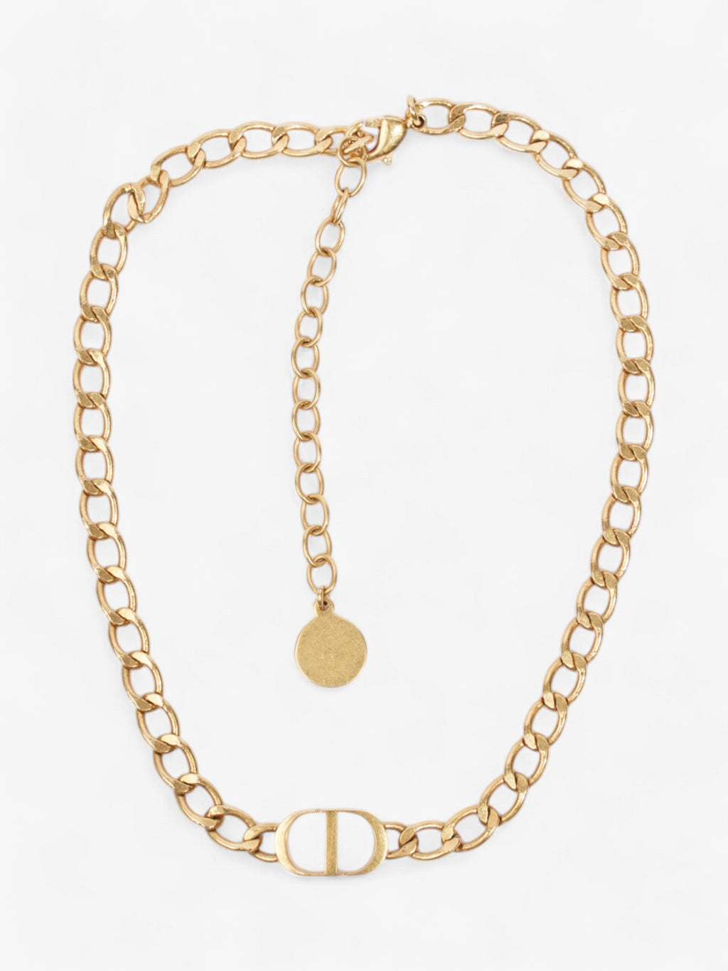 Christian Dior CD Chain Choker Gold Base Metal