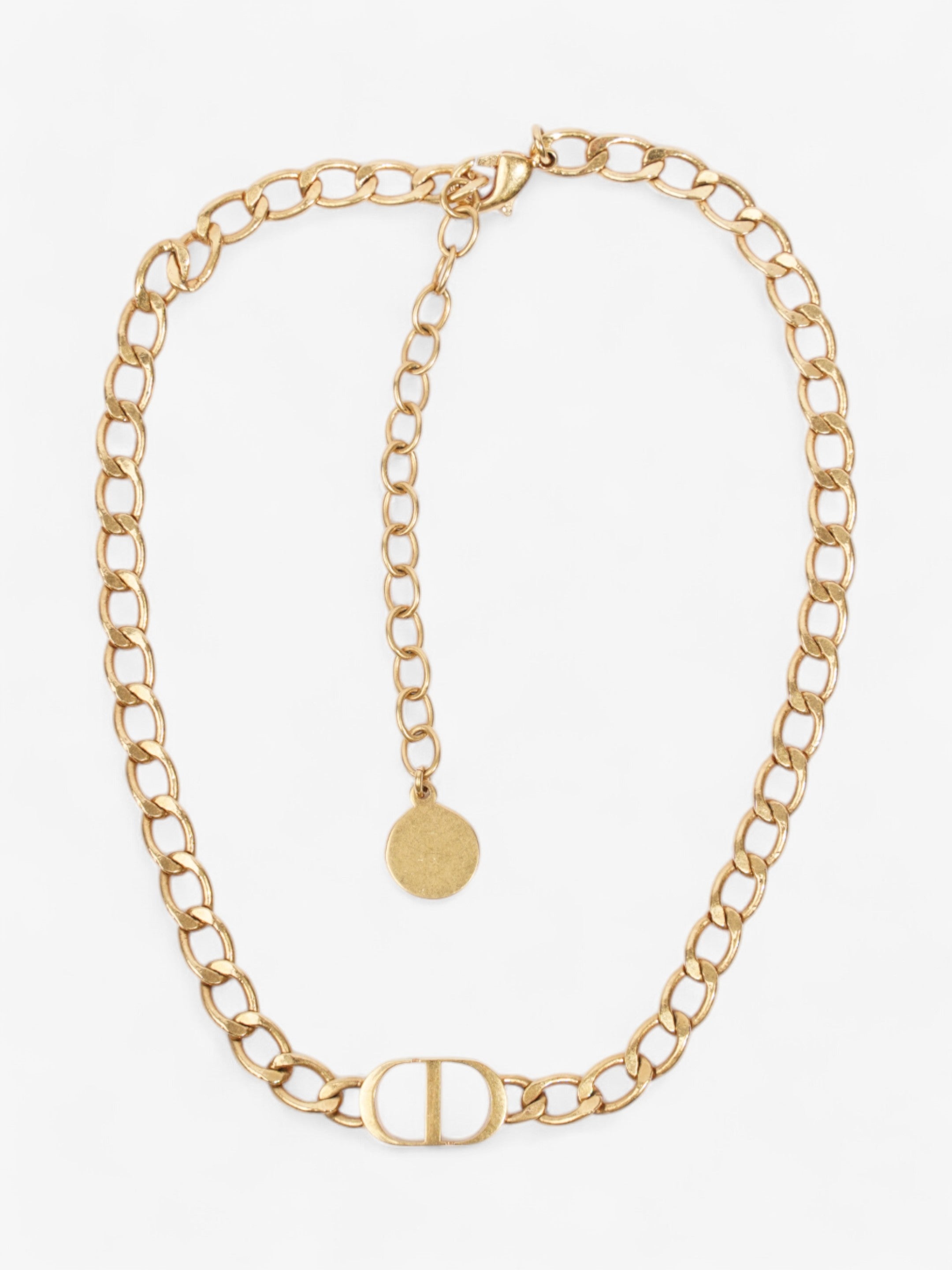 Christian Dior CD Chain Choker Gold Base Metal