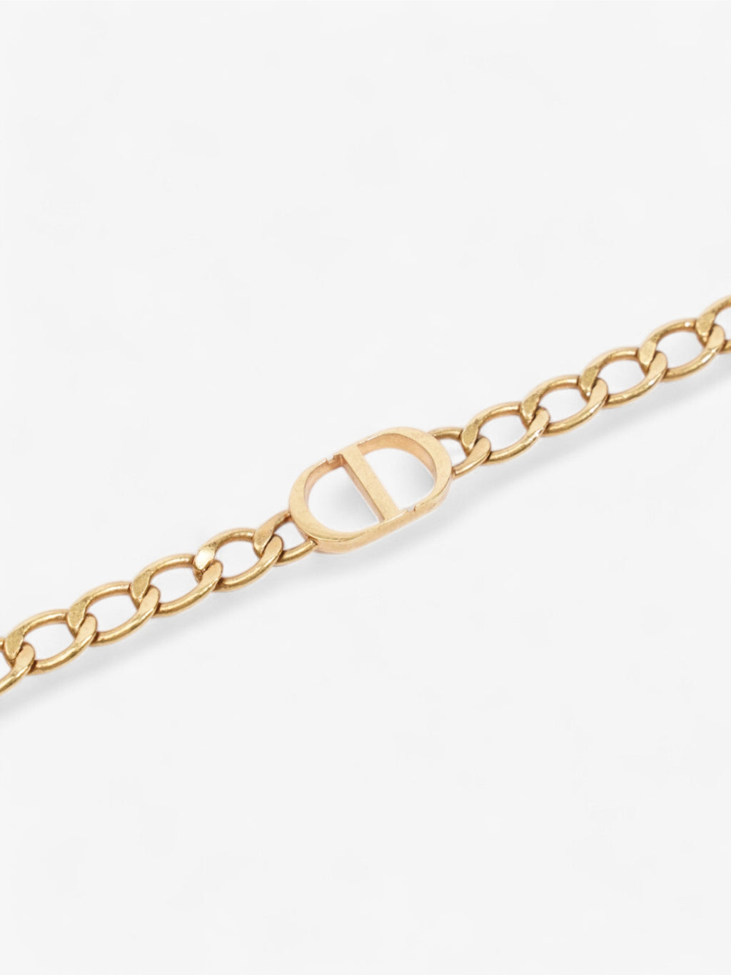 Christian Dior CD Chain Choker Gold Base Metal
