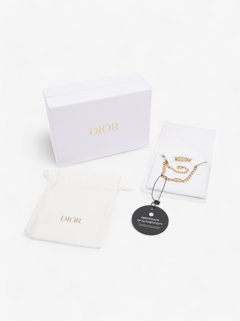 Christian Dior CD Chain Choker Gold Base Metal
