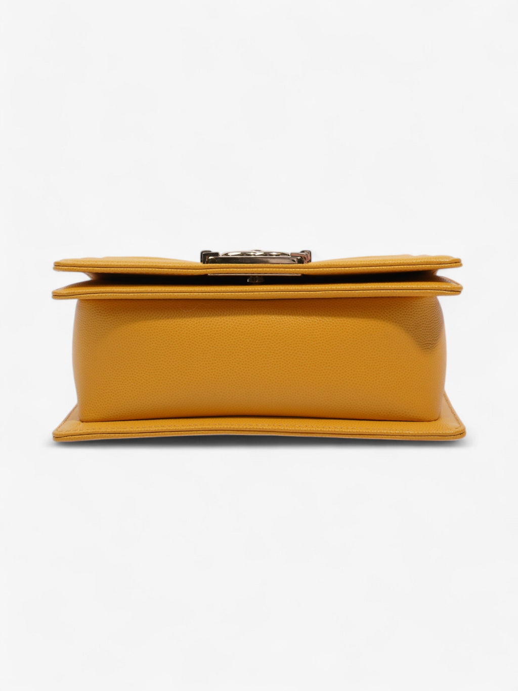 Chanel Boy Bag Mustard Caviar Leather Small