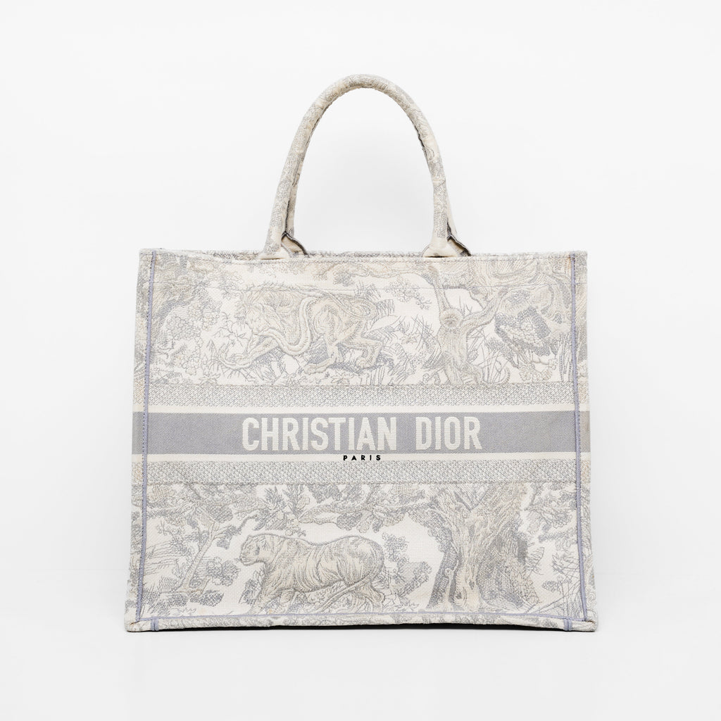 DIOR BOOK TOTE  LARGE IN GRAY
