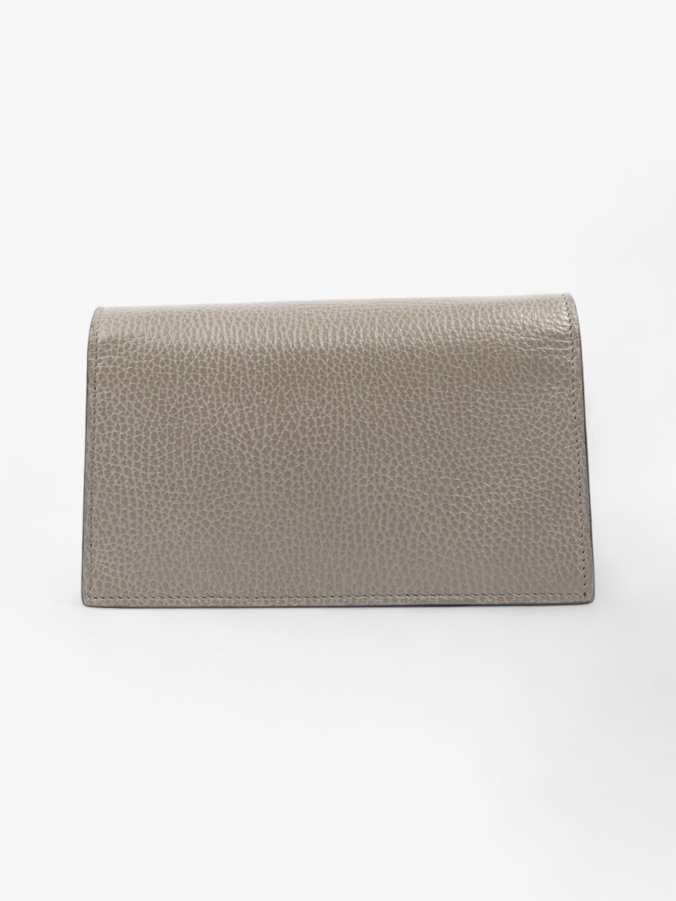 Gucci Dollar Interlocking G Chain Wallet Grey Calfskin Leather