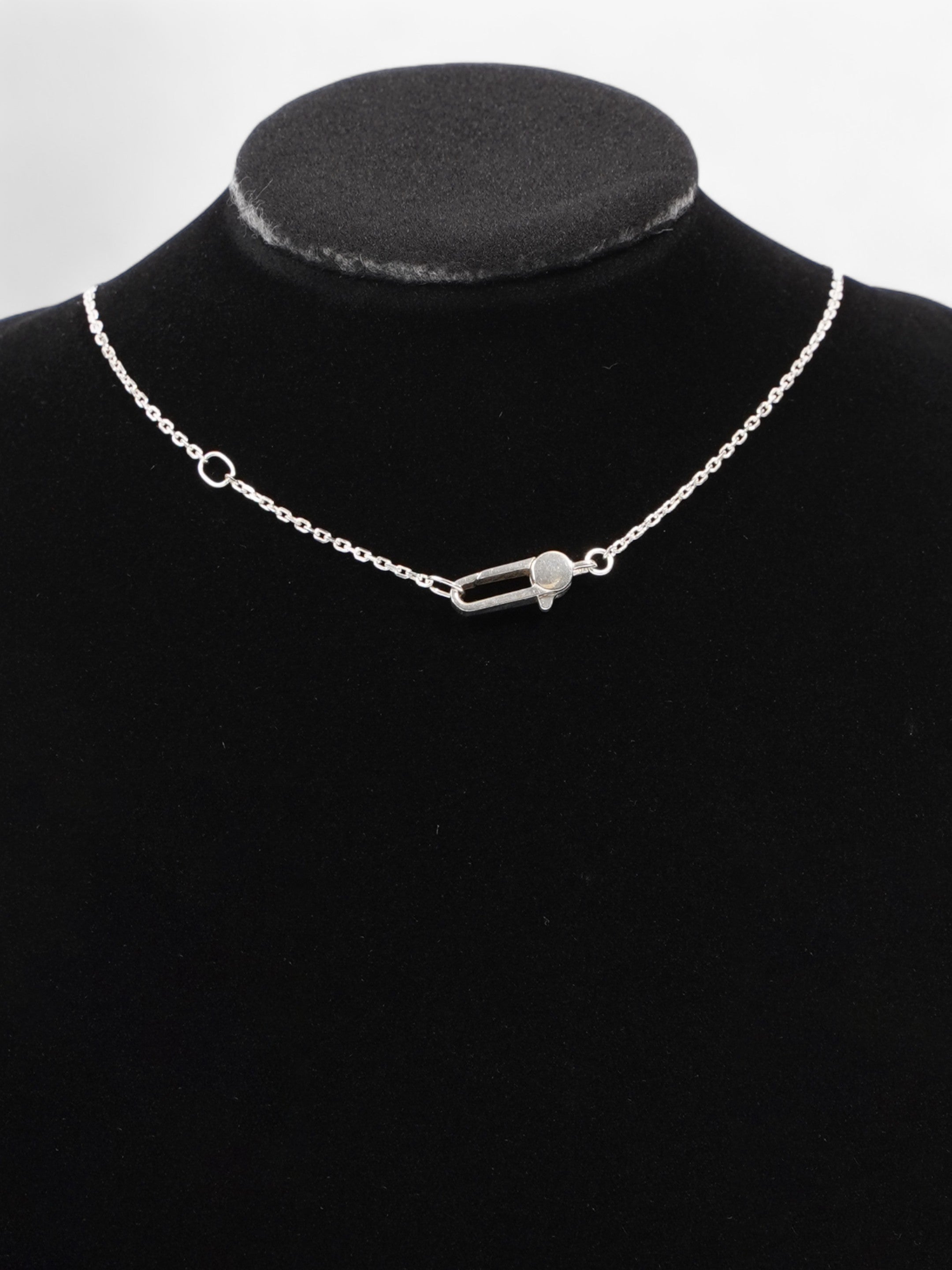 Gucci Trademark Heart Necklace Silver Silver Sterling