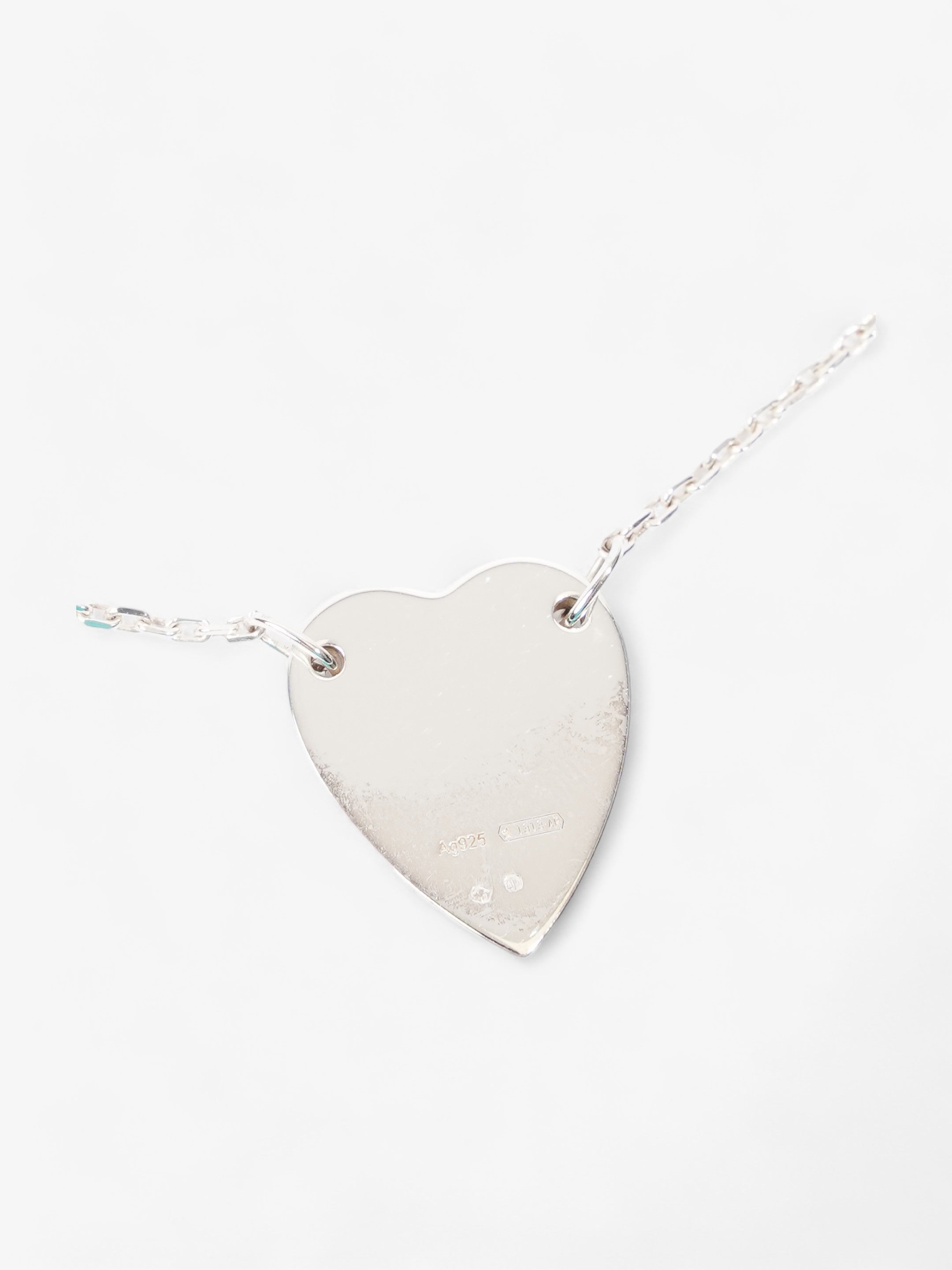 Gucci Trademark Heart Necklace Silver Silver Sterling