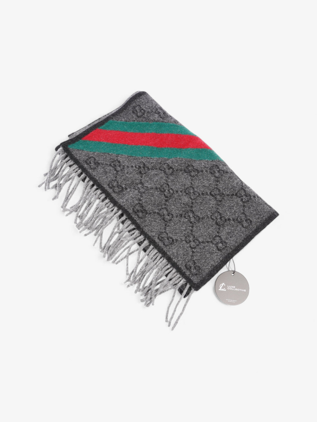 Gucci GG Web Scarf GG Supreme / Red / Green Wool