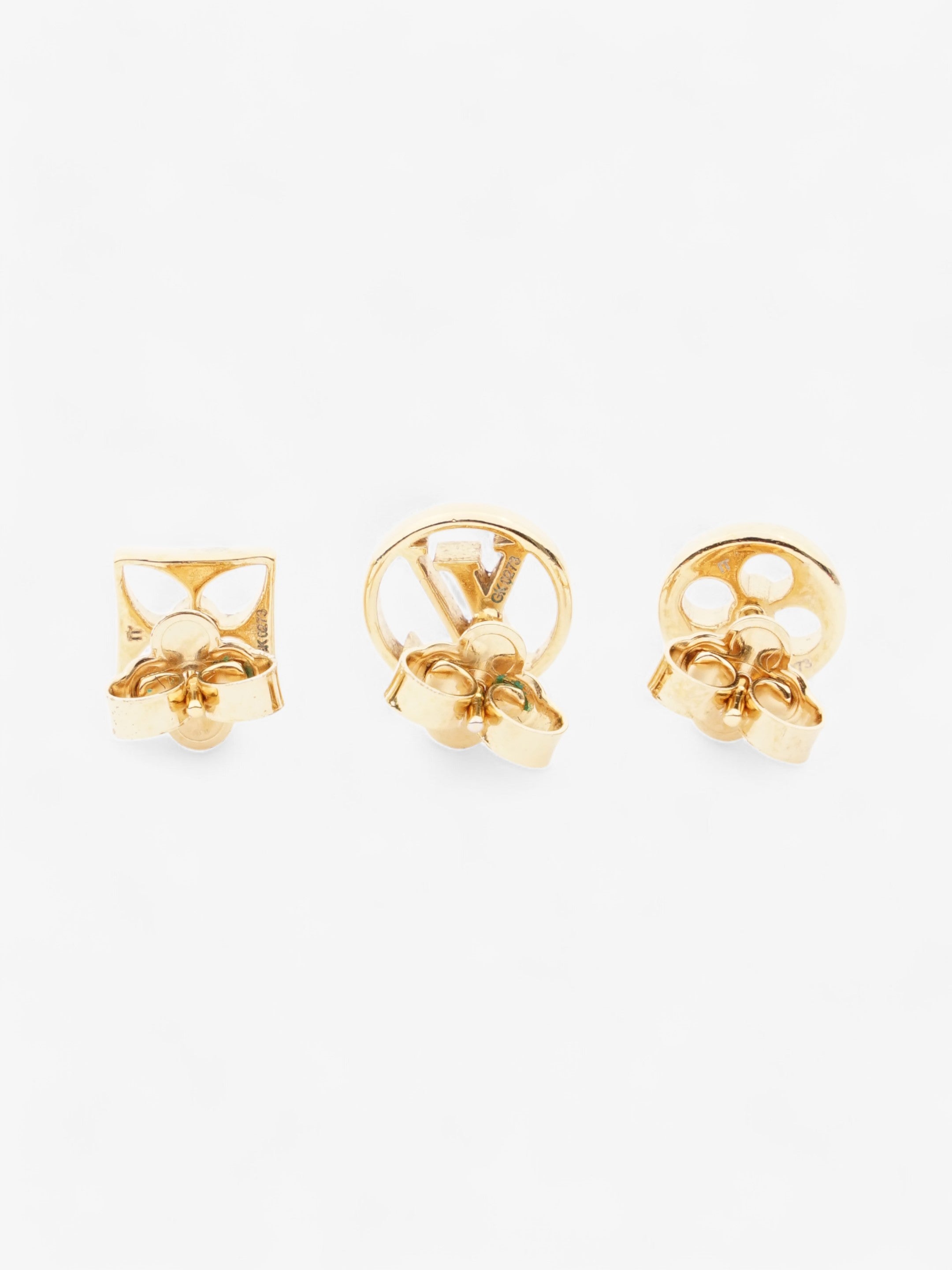 Louis Vuitton Crazy In Lock Earrings Set Gold Base Metal