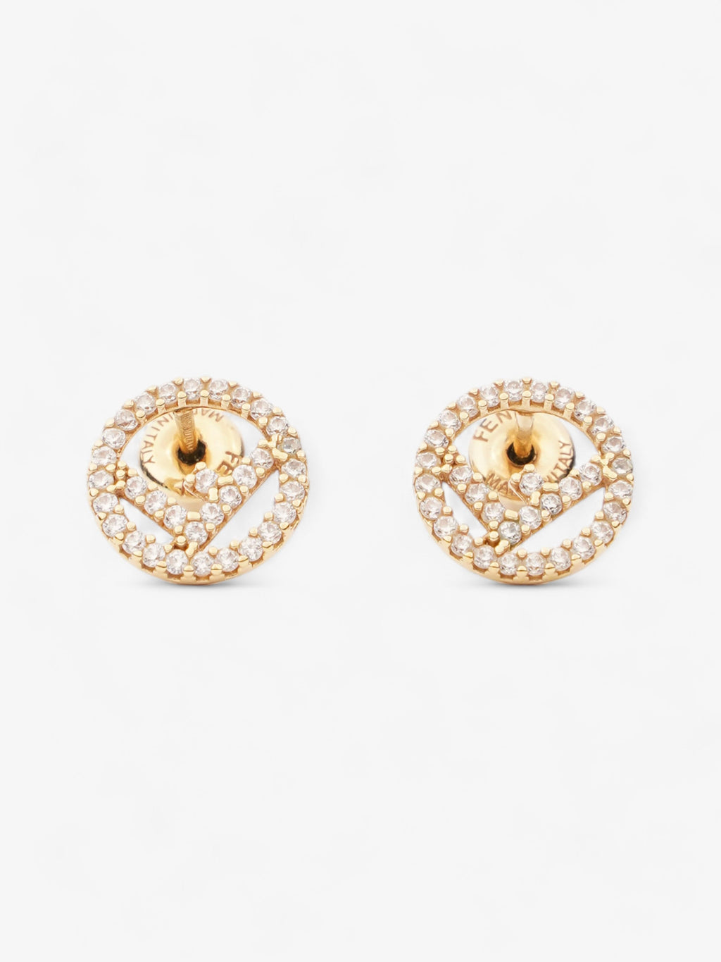 Fendi F Is Fendi Earrings Gold Base Metal