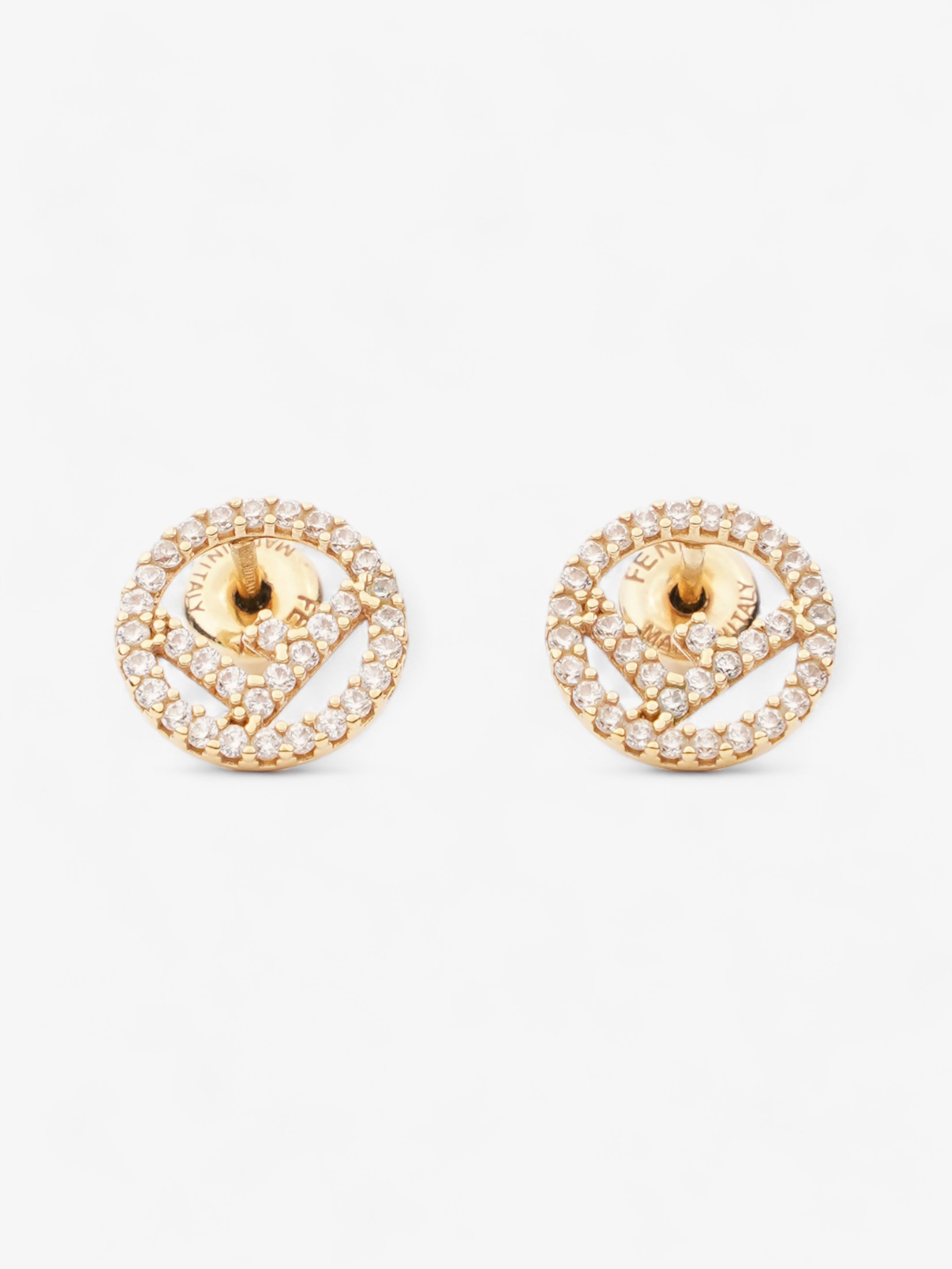 Fendi F Is Fendi Earrings Gold Base Metal