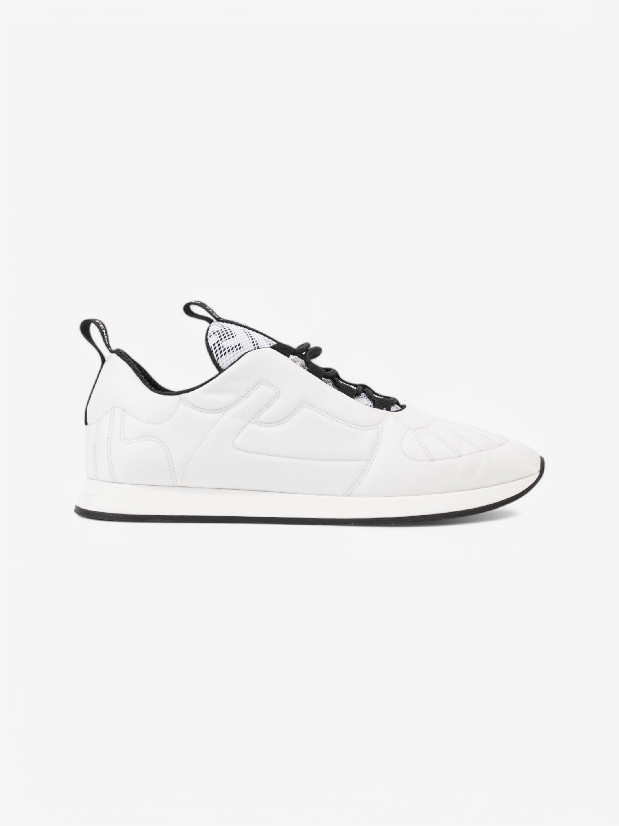 Fendi FFreedom Sneakers White  / Black Technical Fabric EU 41 UK 8