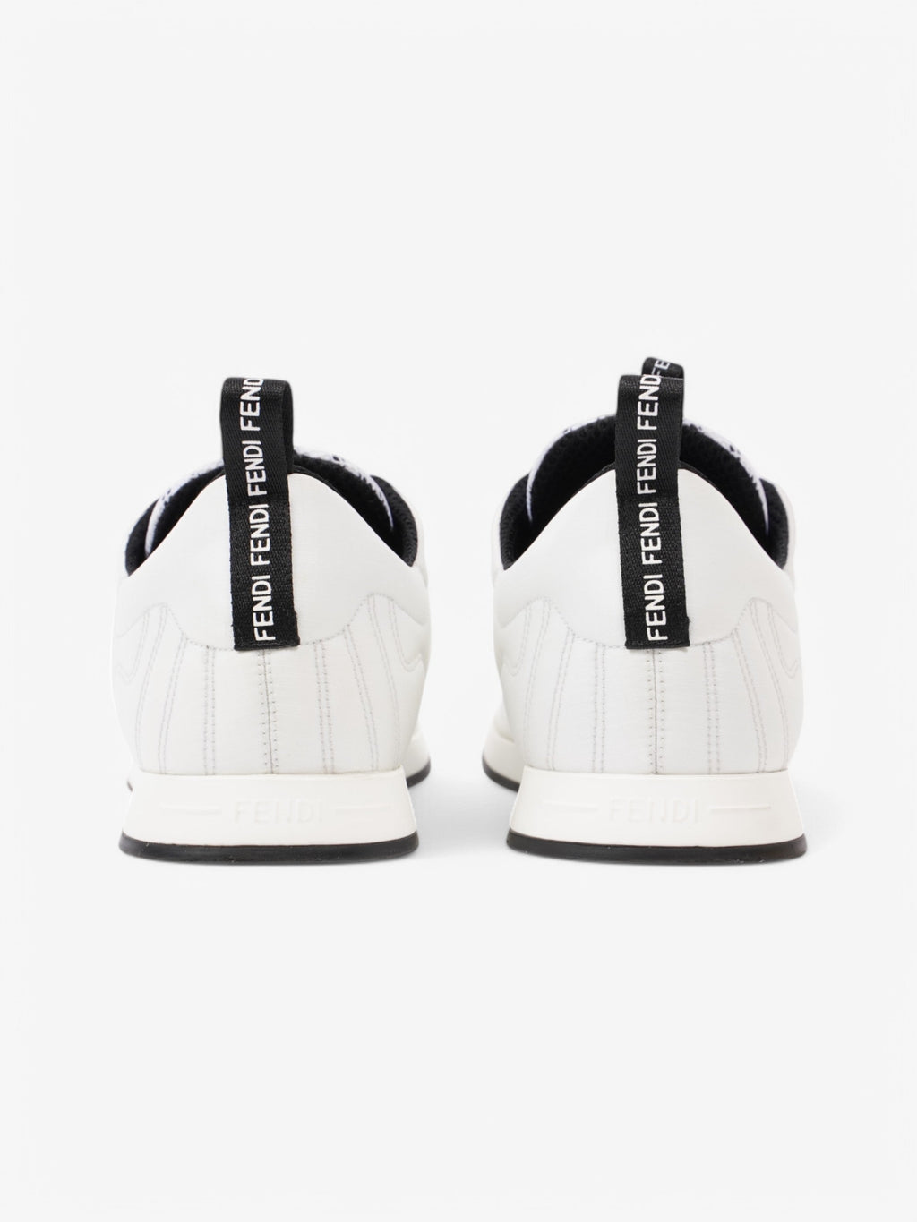 Fendi FFreedom Sneakers White  / Black Technical Fabric EU 41 UK 8