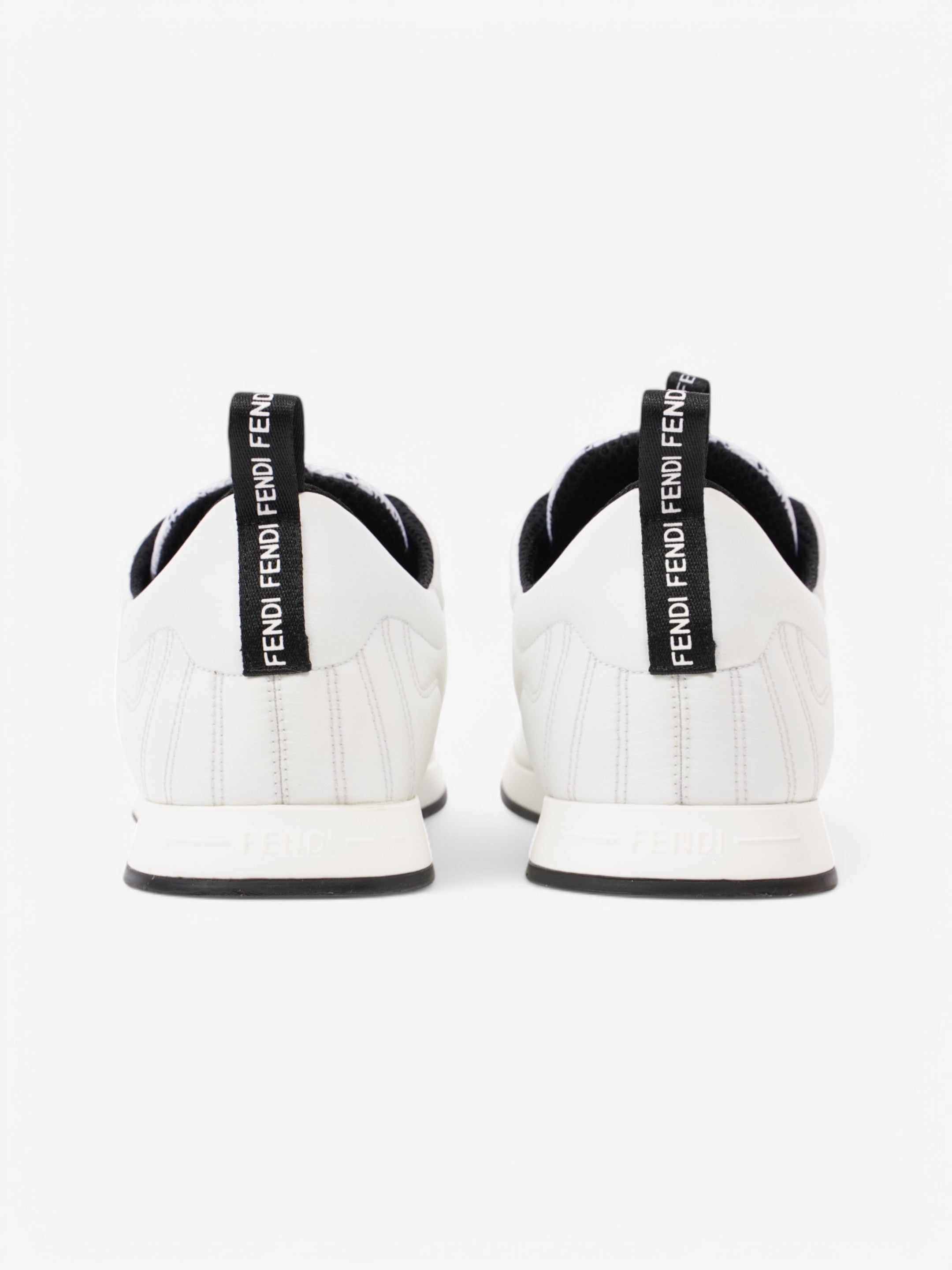 Fendi FFreedom Sneakers White  / Black Technical Fabric EU 41 UK 8
