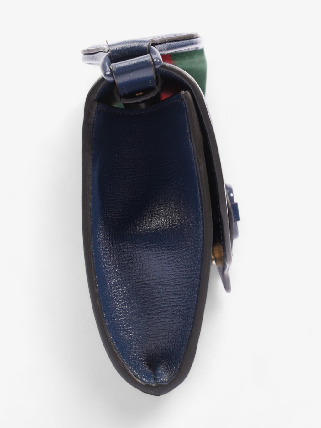Gucci Horsebit 1955 Blue Calfskin Leather Mini