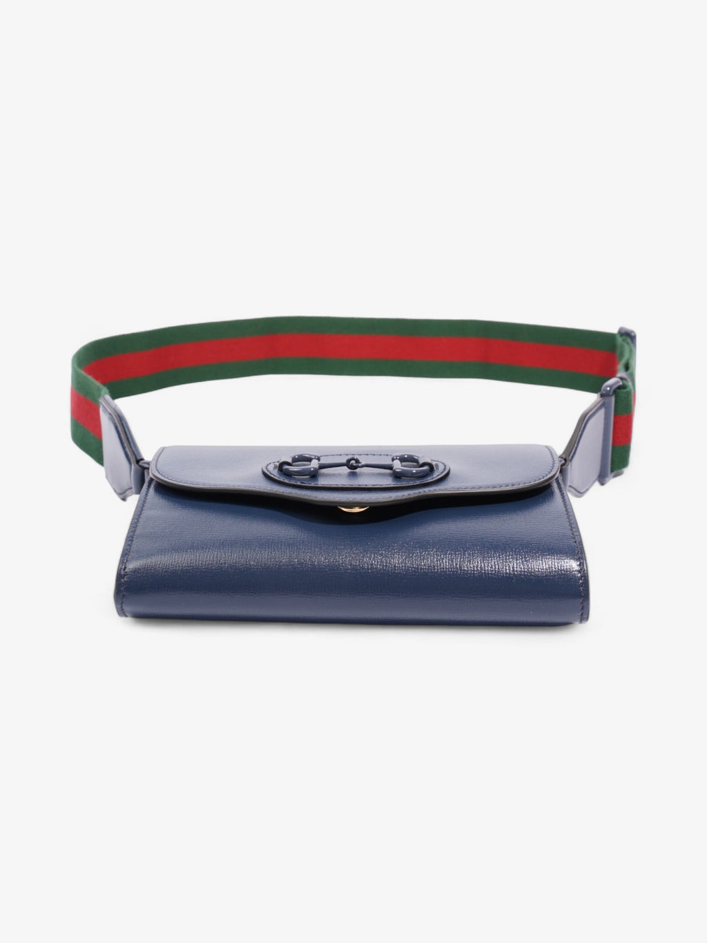 Gucci Horsebit 1955 Blue Calfskin Leather Mini